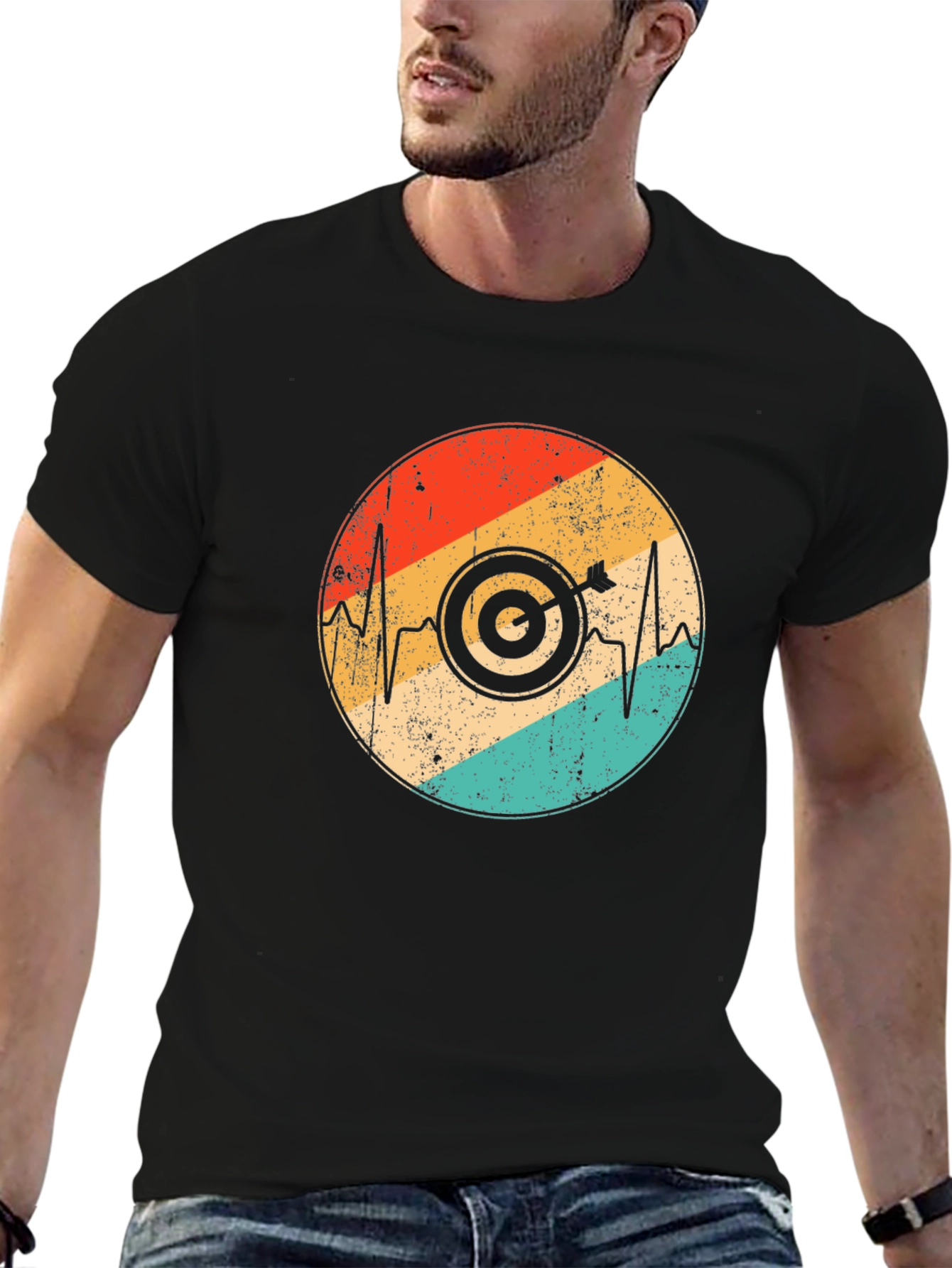 Target Heartbeat Black T-Shirt