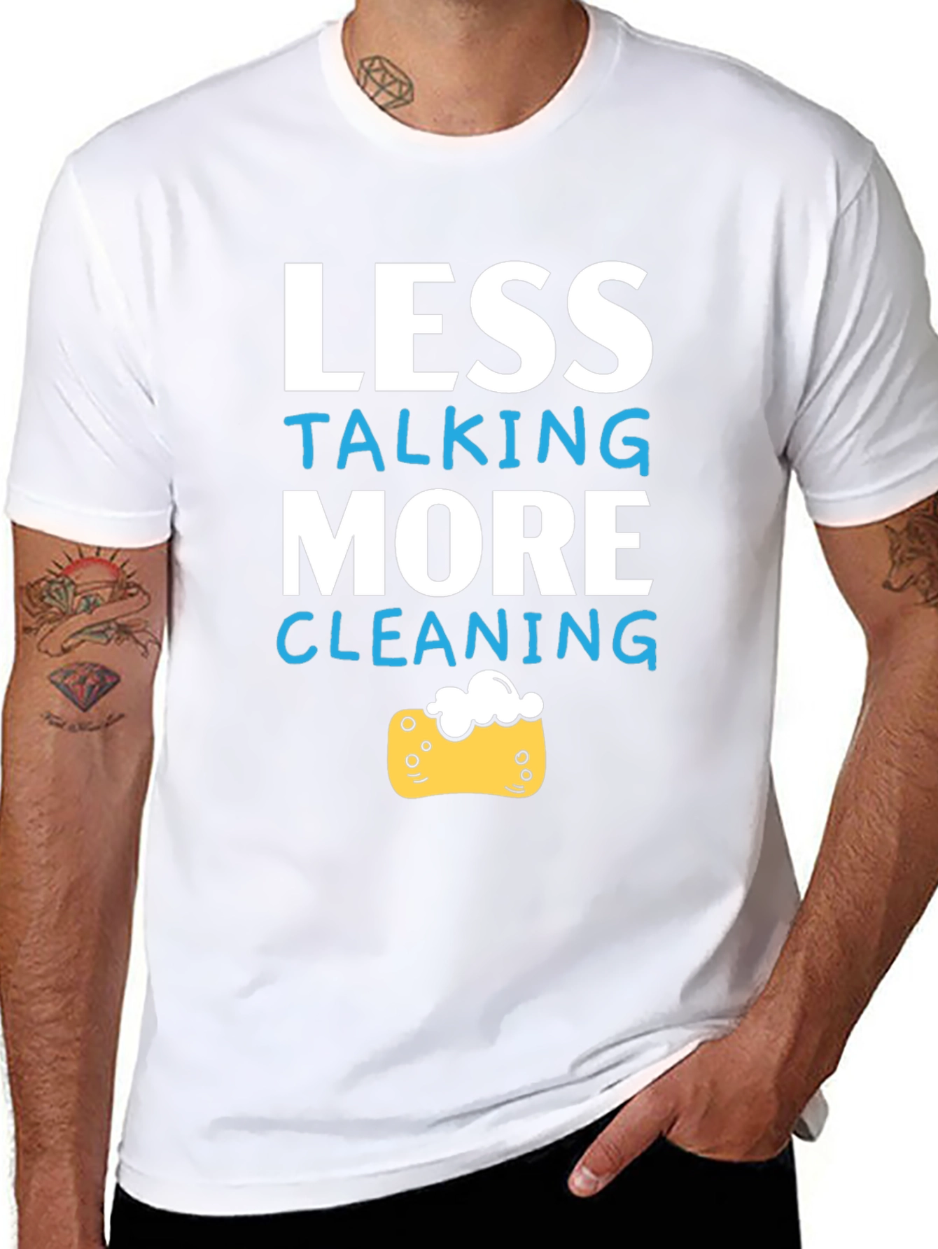 Less Talking More Cleaning Graphic T-Shirt