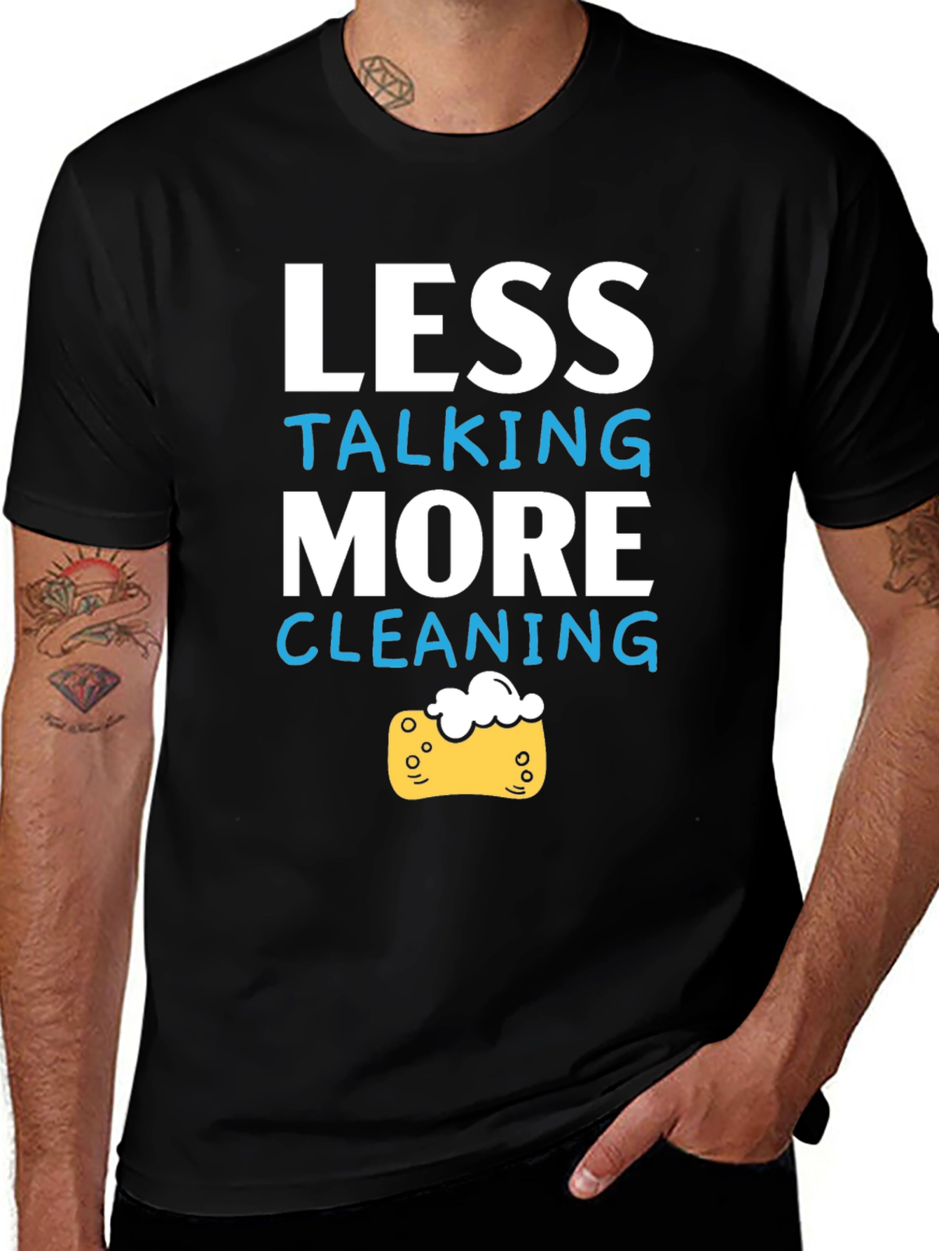 Less Talking More Cleaning Graphic T-Shirt