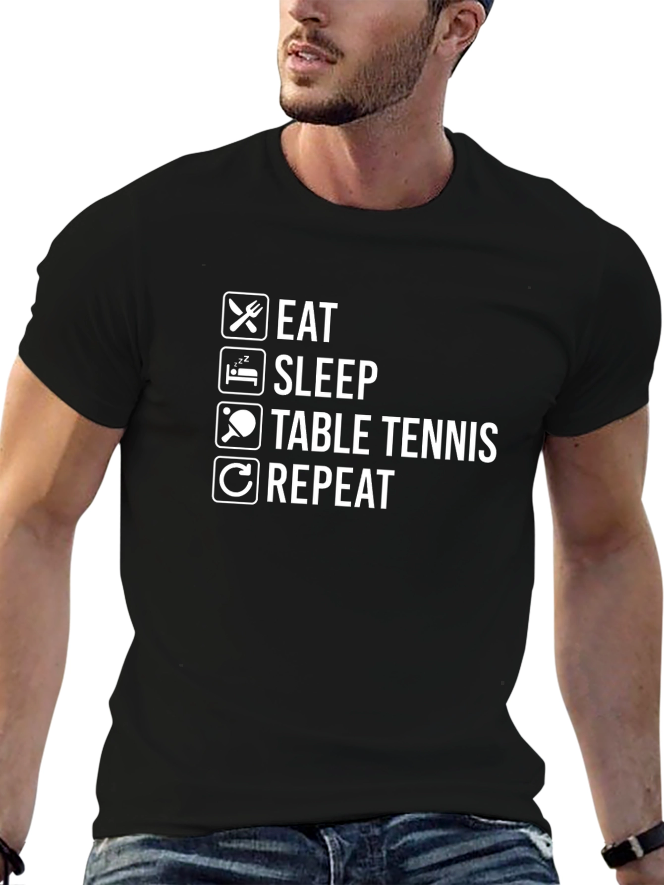 Eat Sleep Table Tennis Repeat T-Shirt