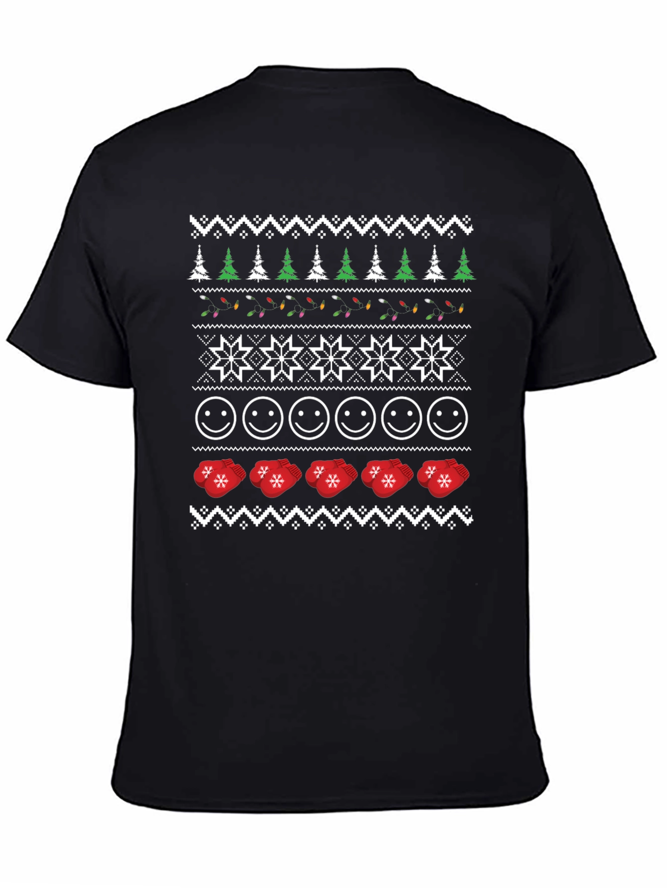 Ugly Christmas Sweater Style Graphic Tee