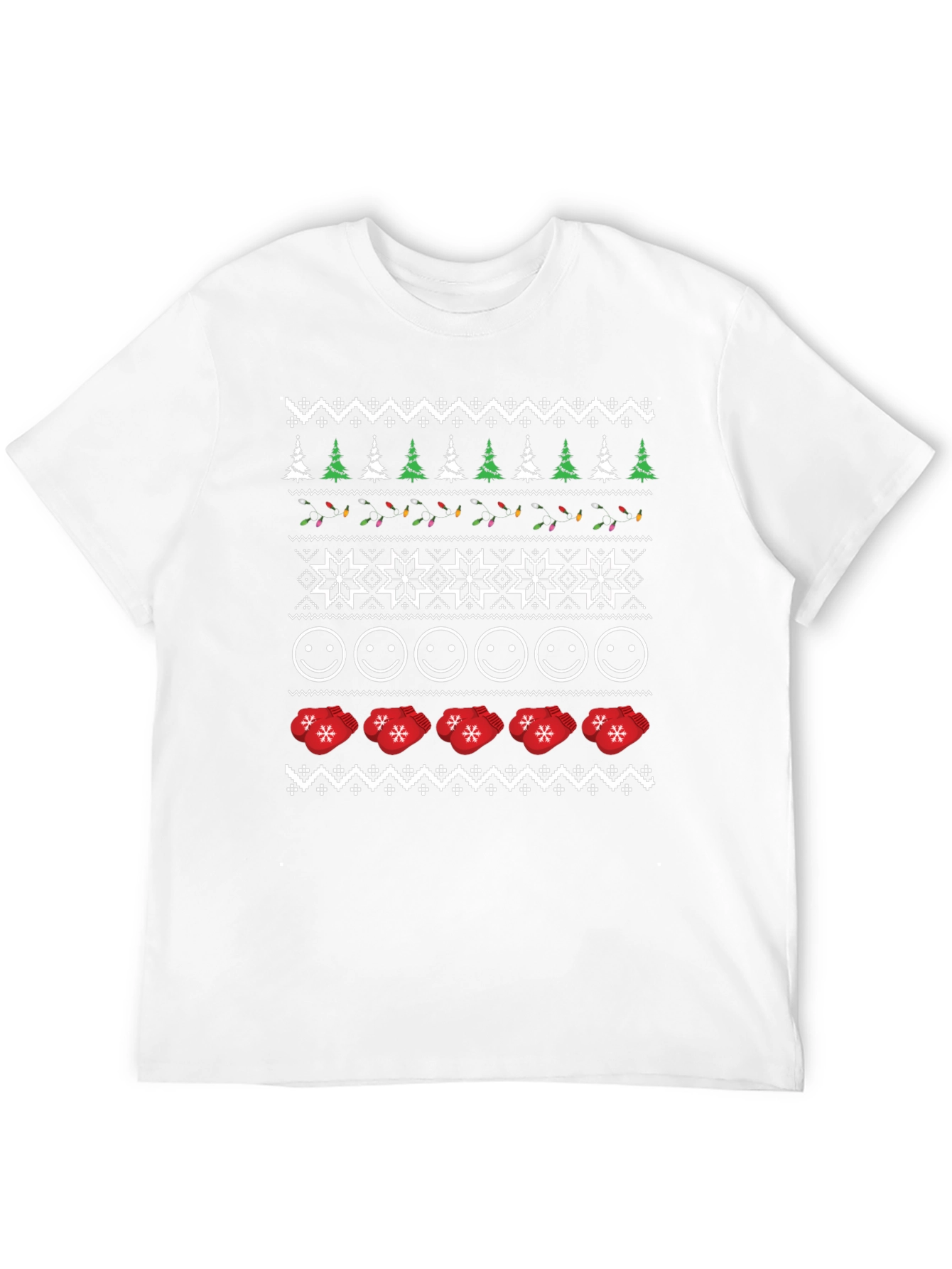Ugly Christmas Sweater Style Graphic Tee