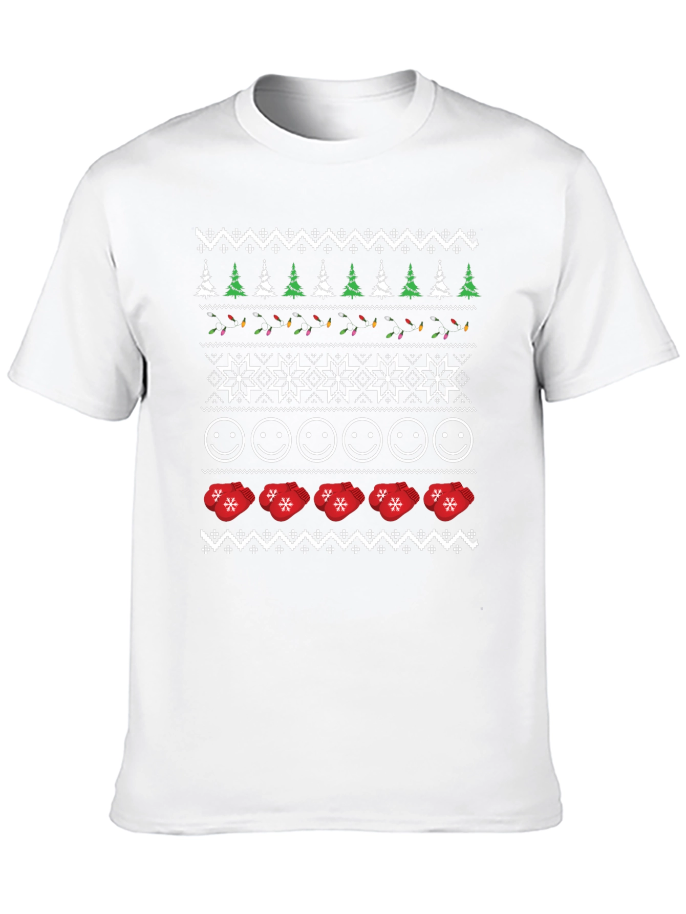 Ugly Christmas Sweater Style Graphic Tee