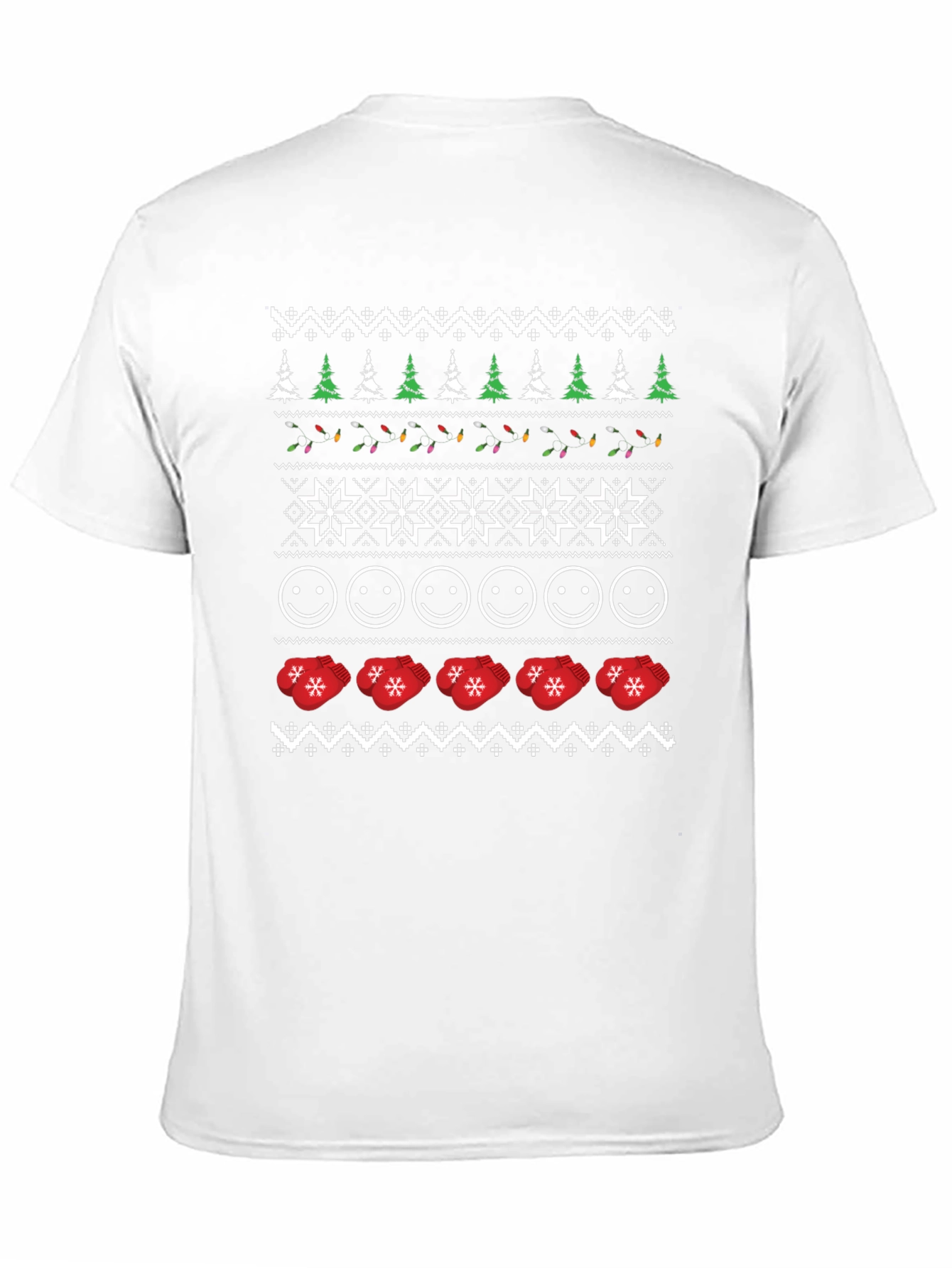 Ugly Christmas Sweater Style Graphic Tee