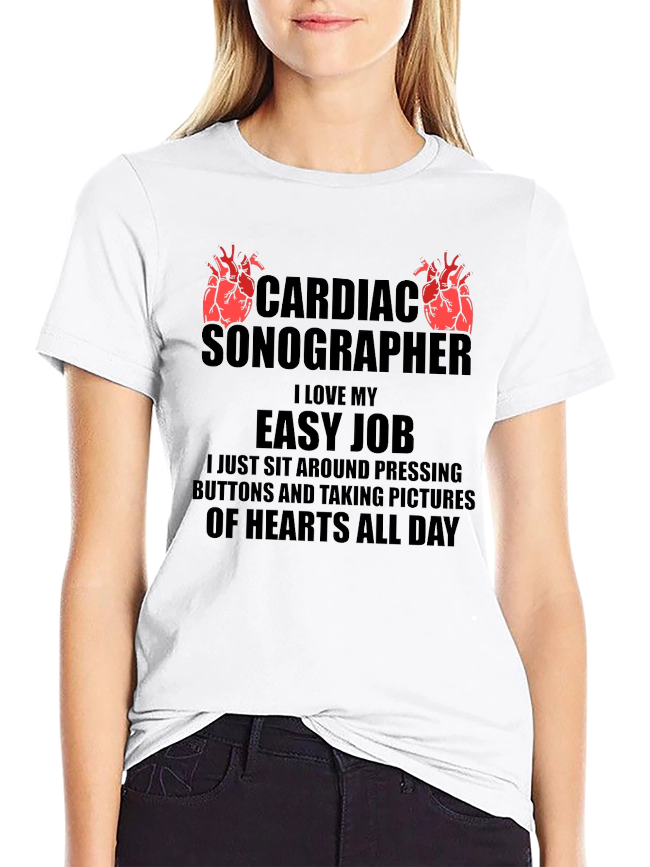 Cardiac Sonographer Easy Job T-Shirt