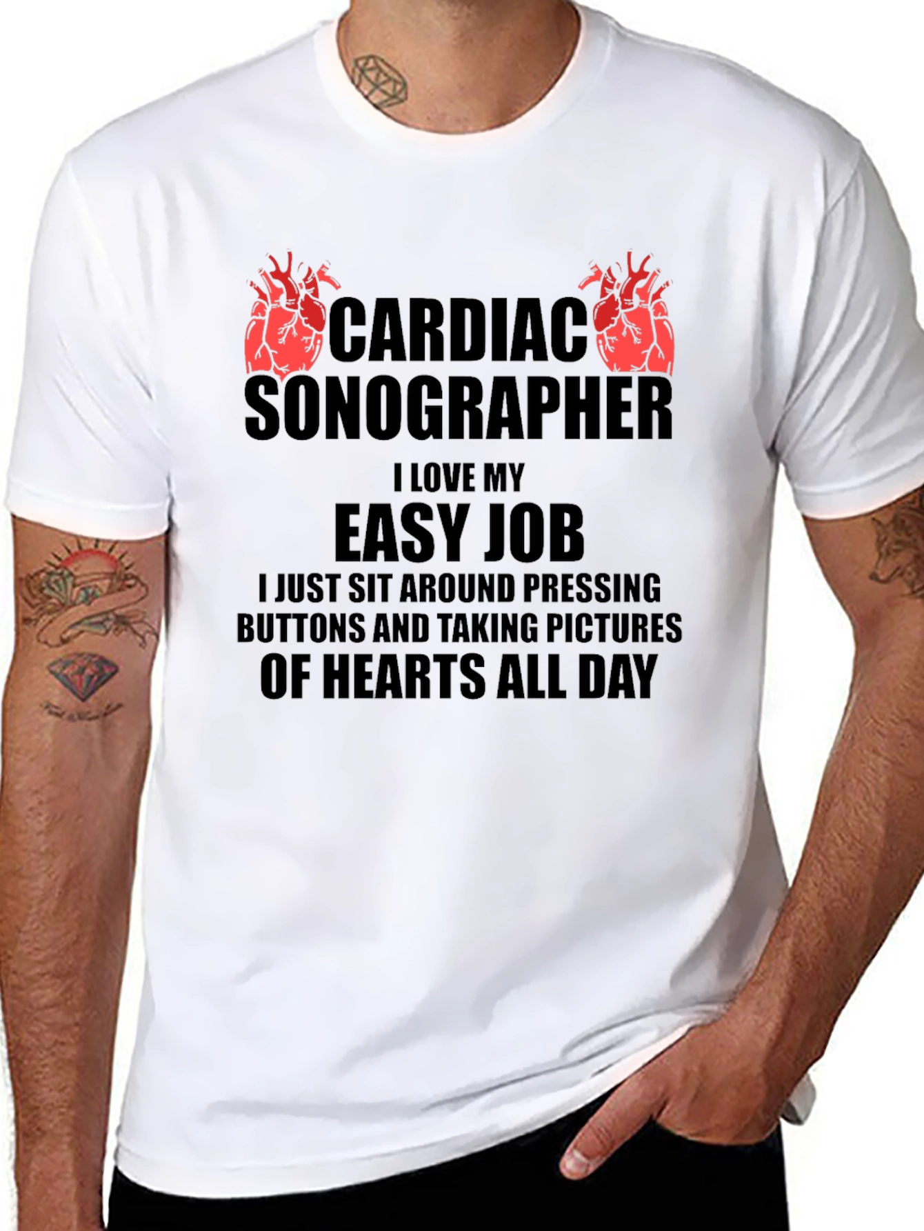 Cardiac Sonographer Easy Job T-Shirt