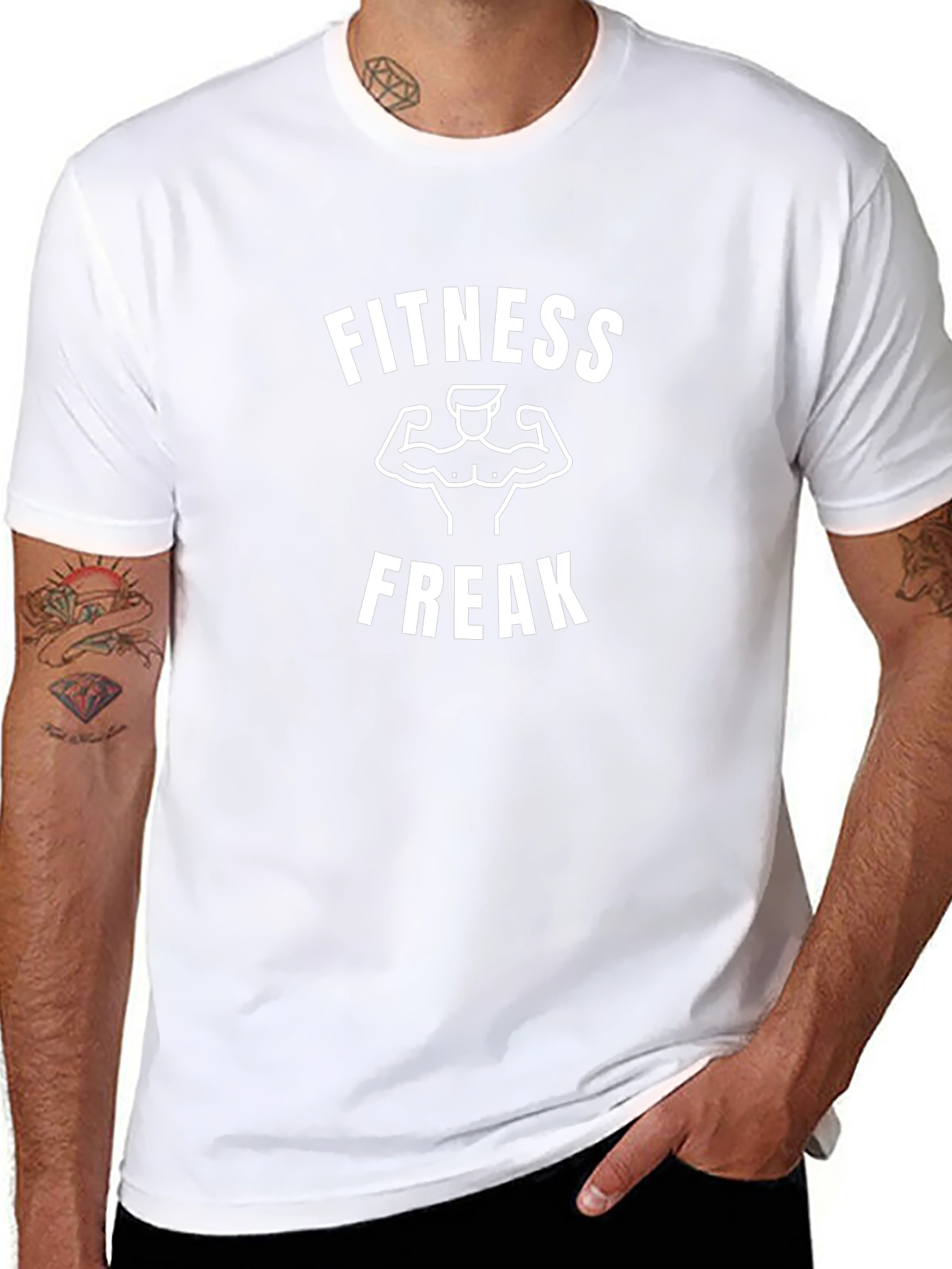Fitness Freak Graphic Tee - Black