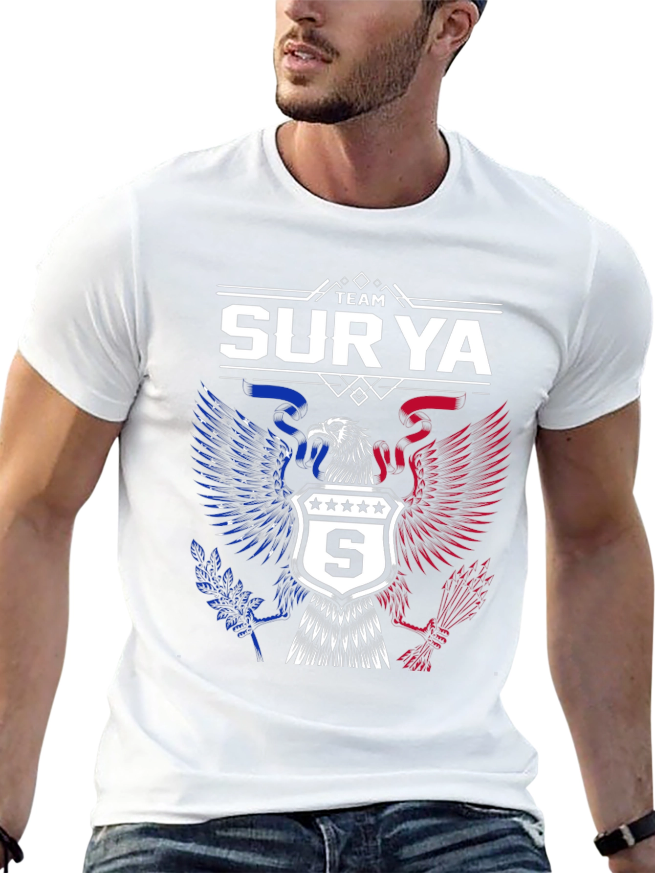 Team Surya Eagle Crest Graphic T-Shirt