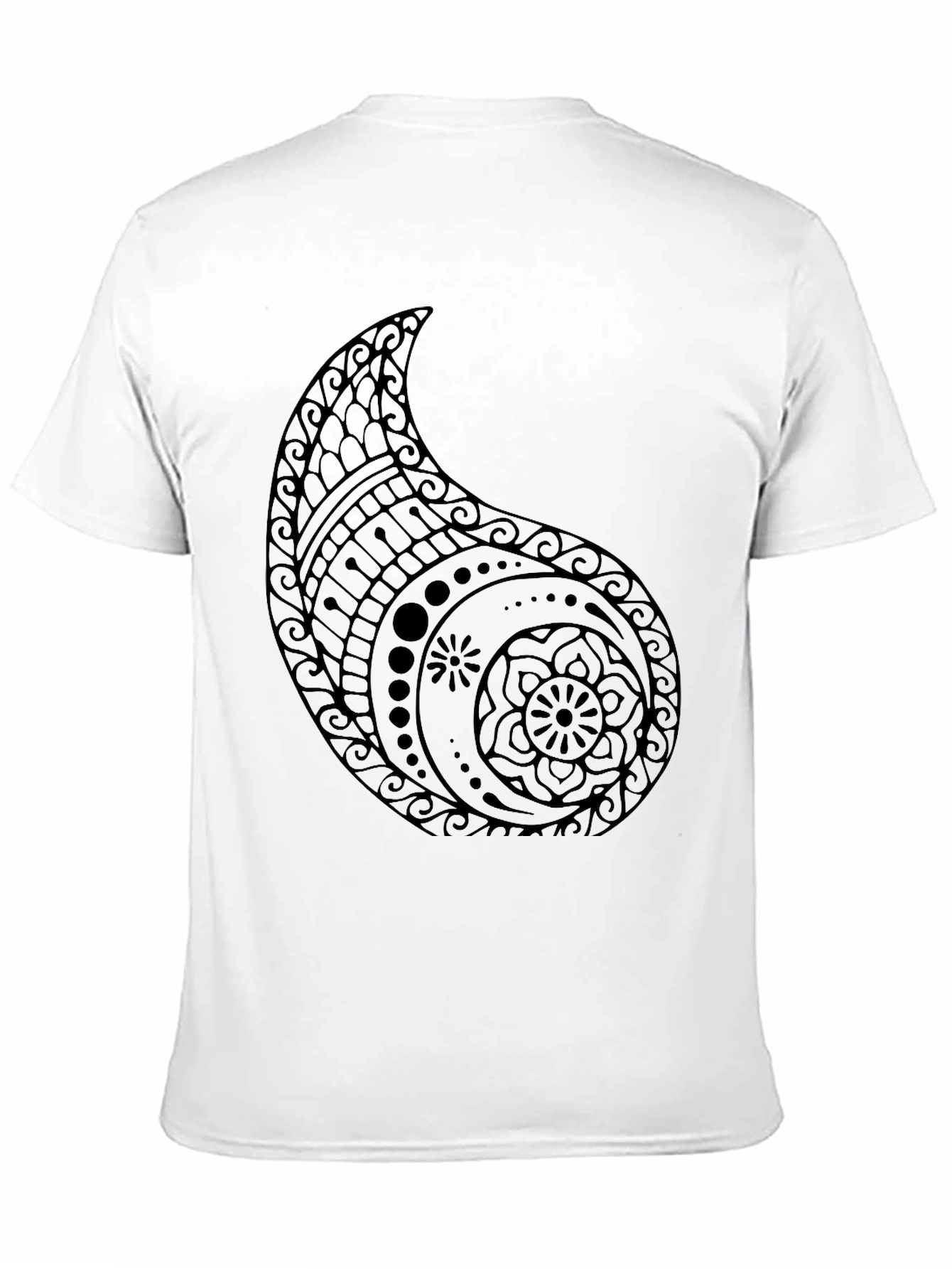 Black Paisley Graphic Tee - Stylish Mens T-Shirt