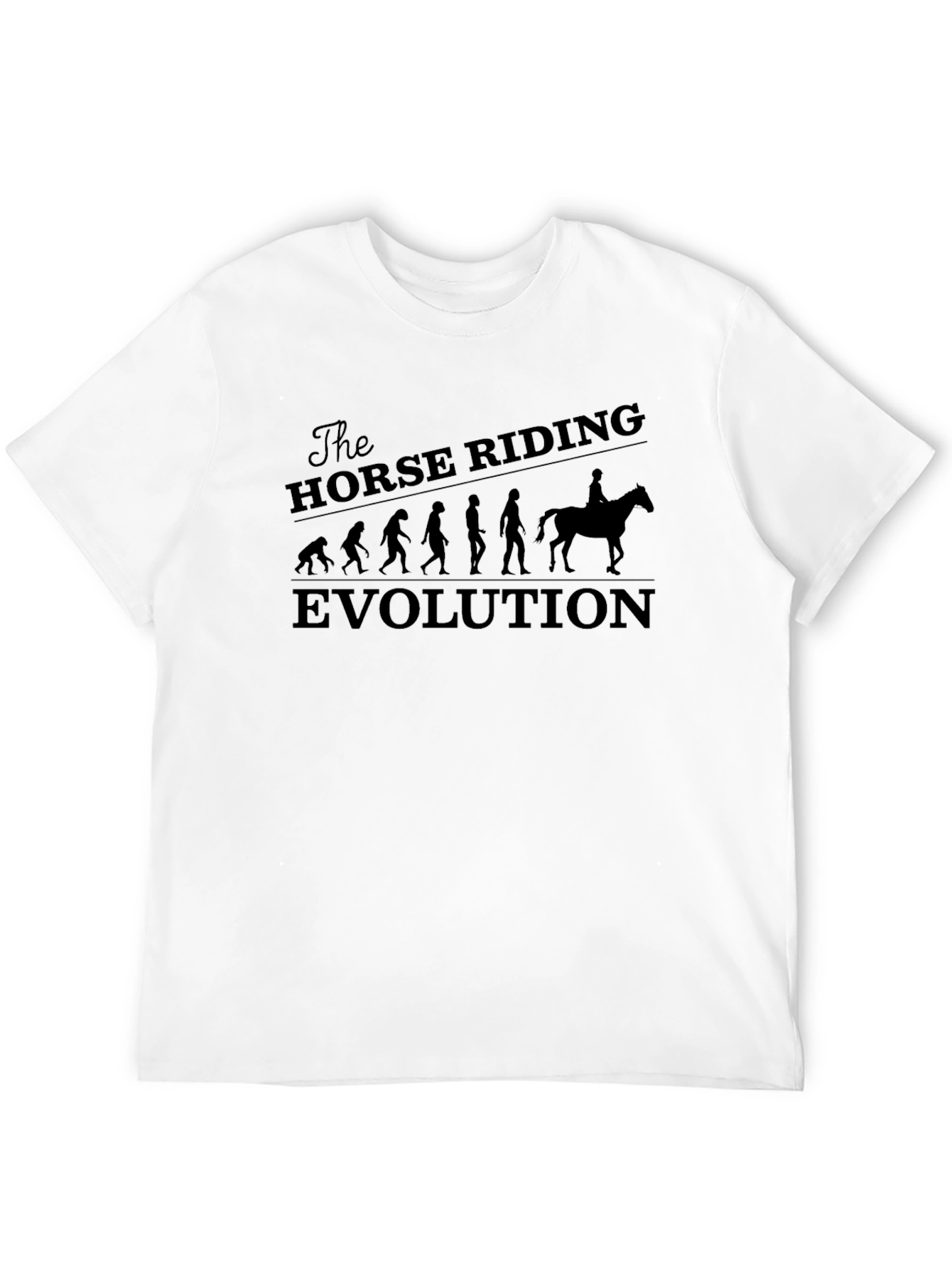 Horse Riding Evolution Graphic Tee - Black
