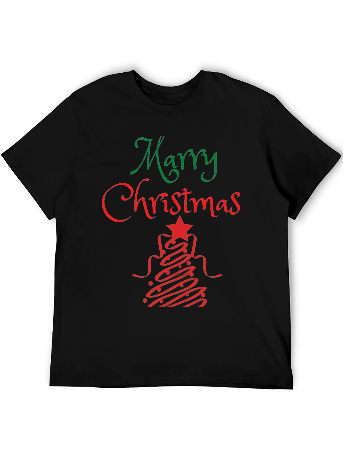 Festive Merry Christmas Graphic Tee - Holiday Apparel