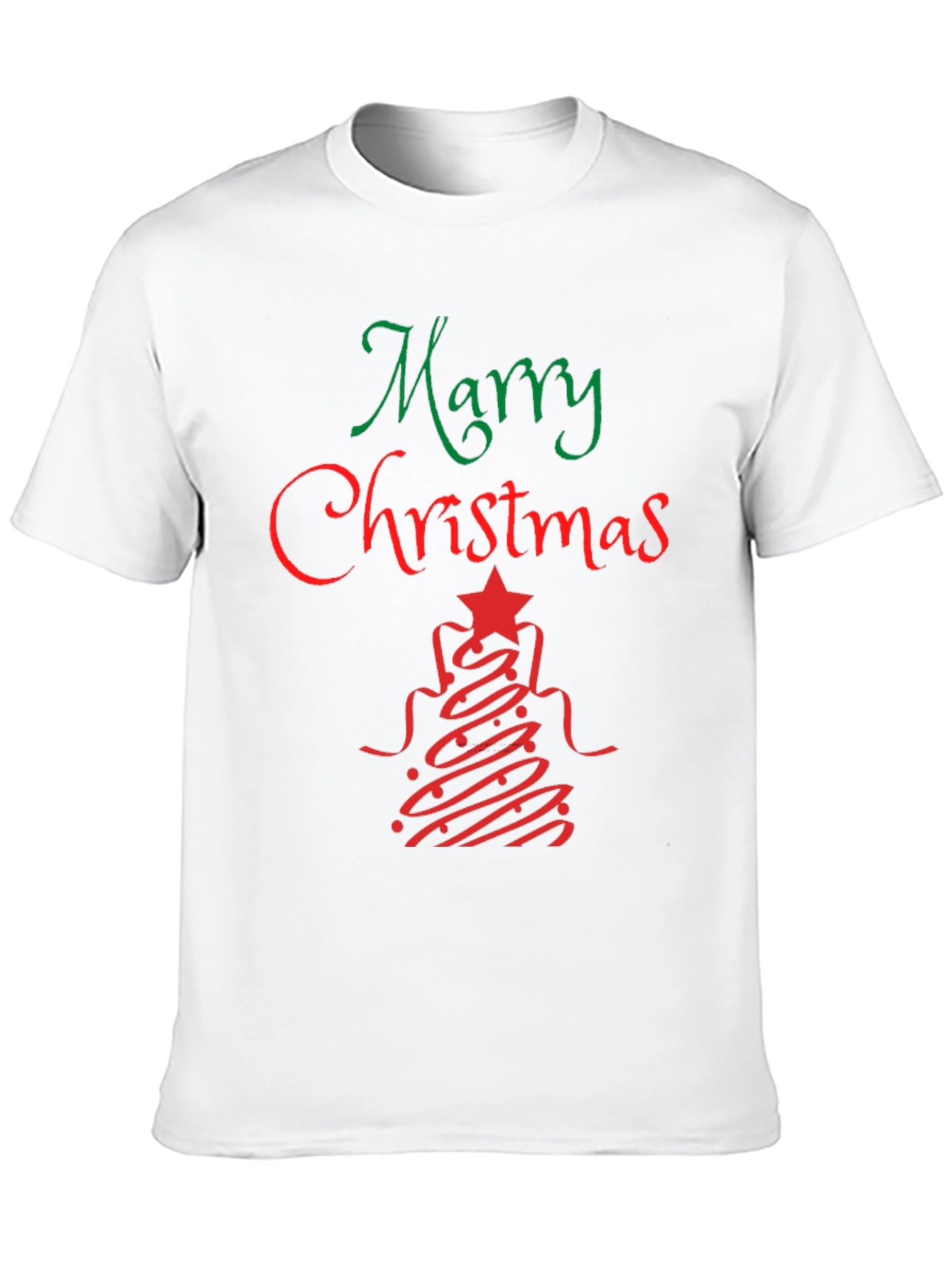 Festive Merry Christmas Graphic Tee - Holiday Apparel