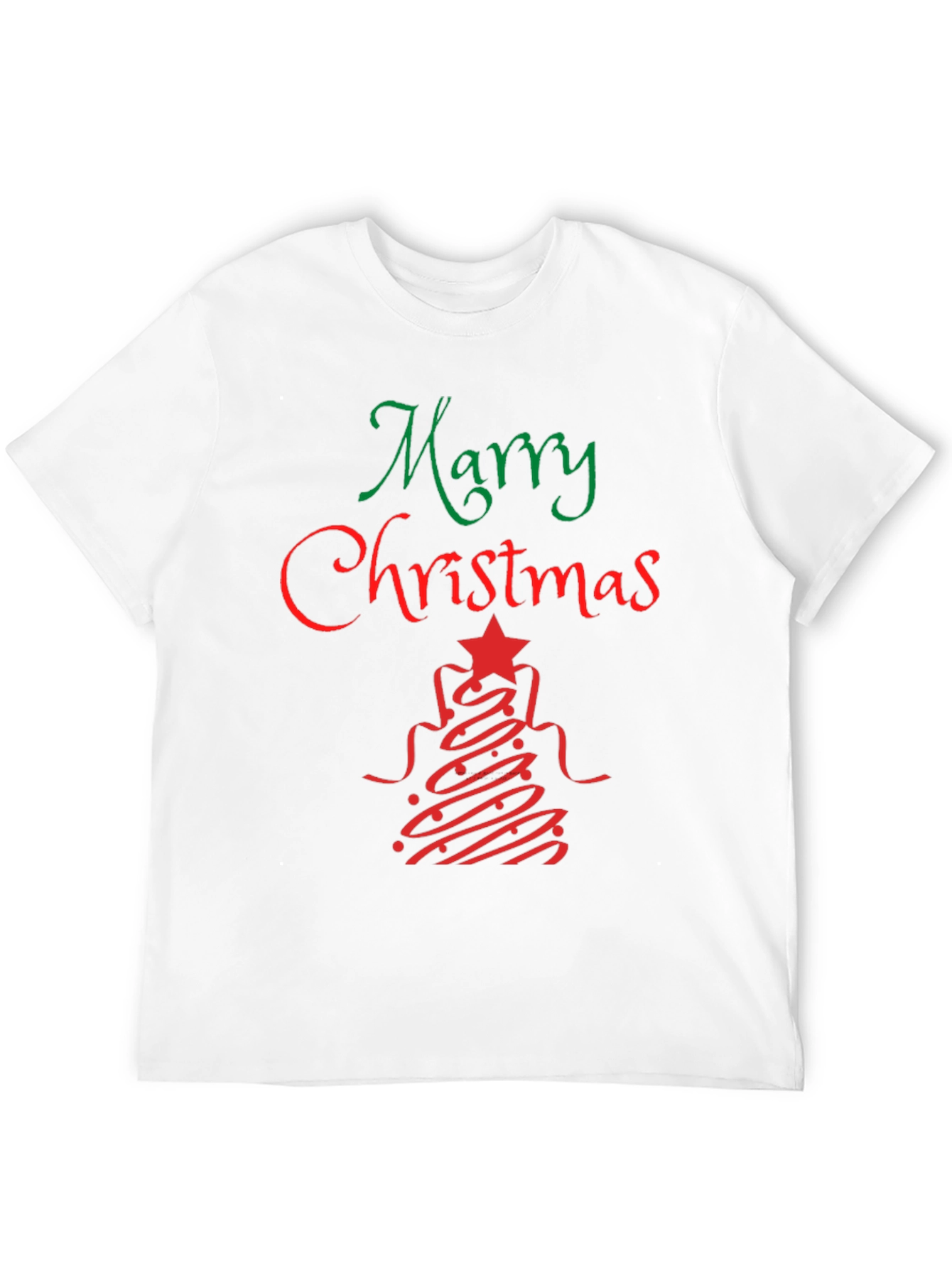 Festive Merry Christmas Graphic Tee - Holiday Apparel