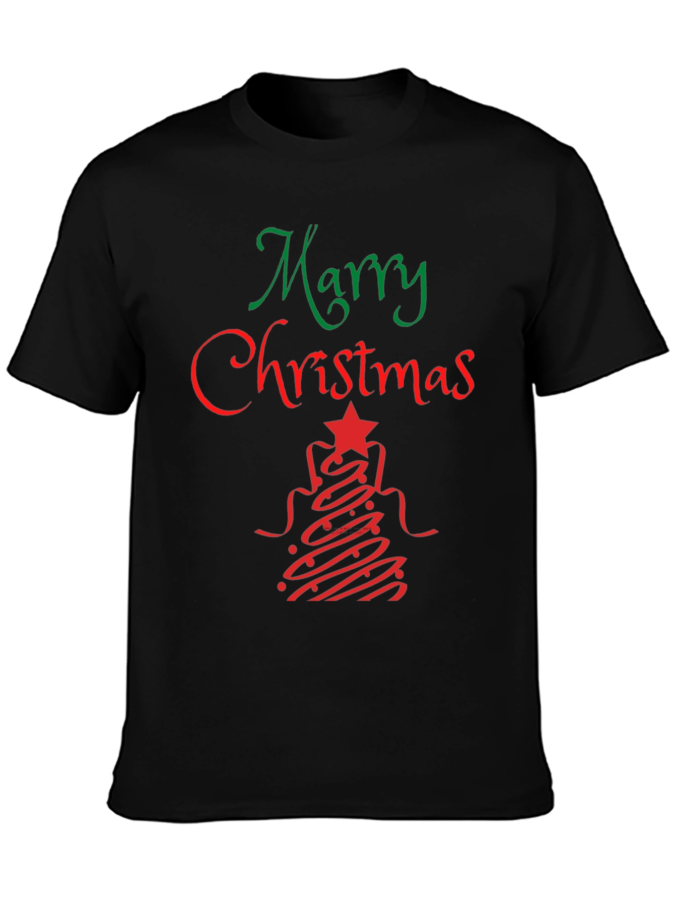 Festive Merry Christmas Graphic Tee - Holiday Apparel
