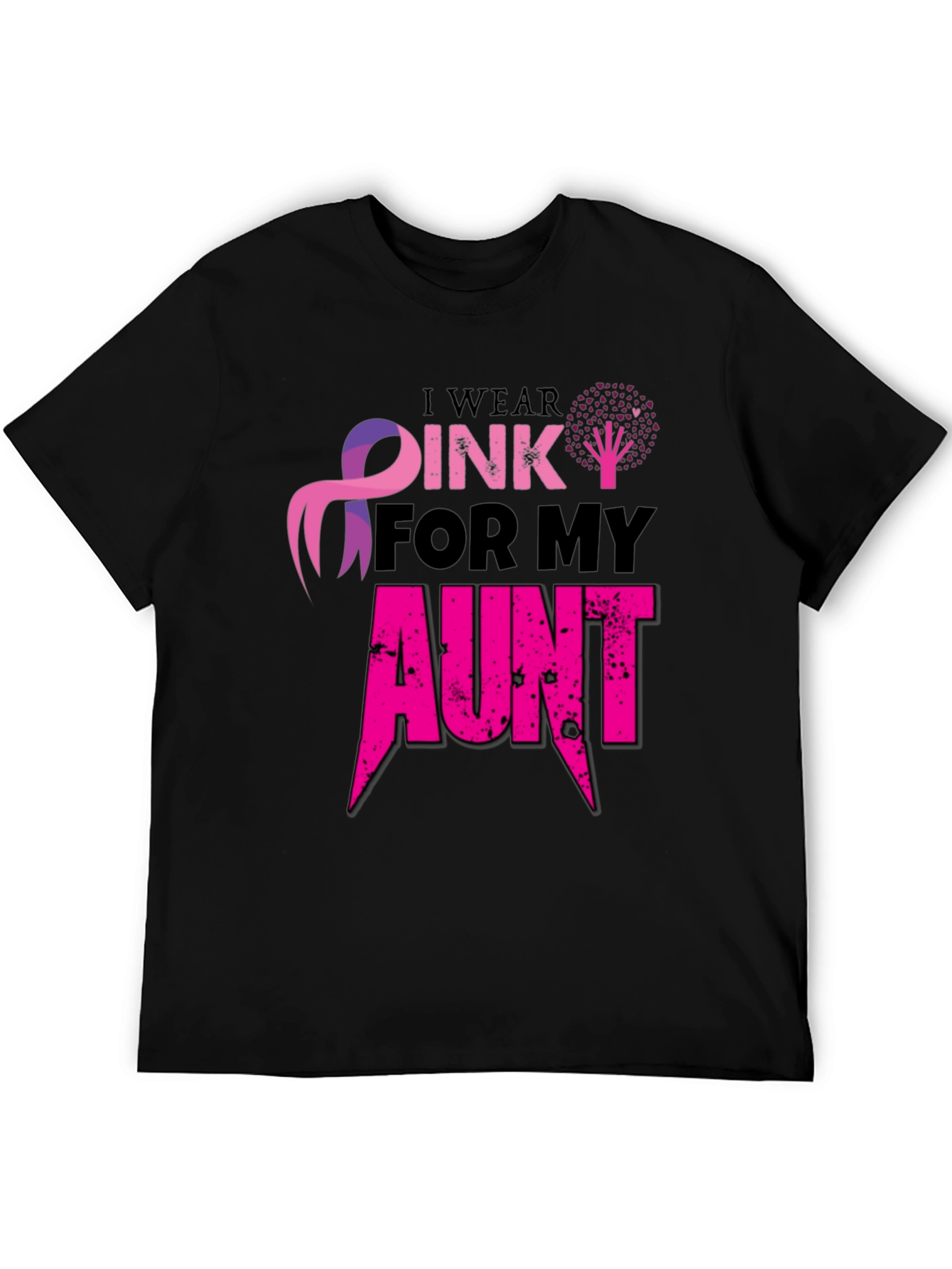 Pink Ribbon Aunt Cancer Awareness T-Shirt