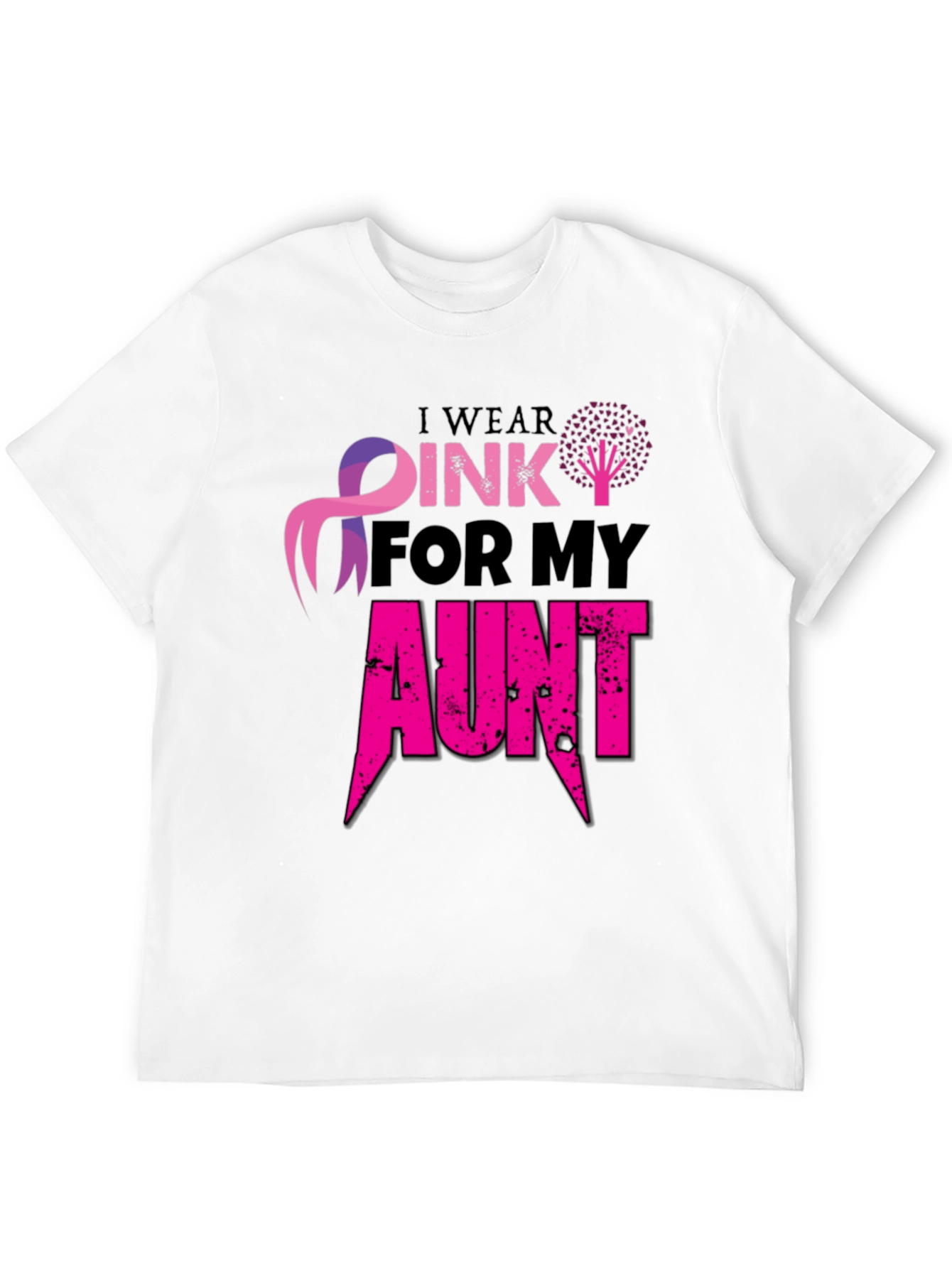 Pink Ribbon Aunt Cancer Awareness T-Shirt