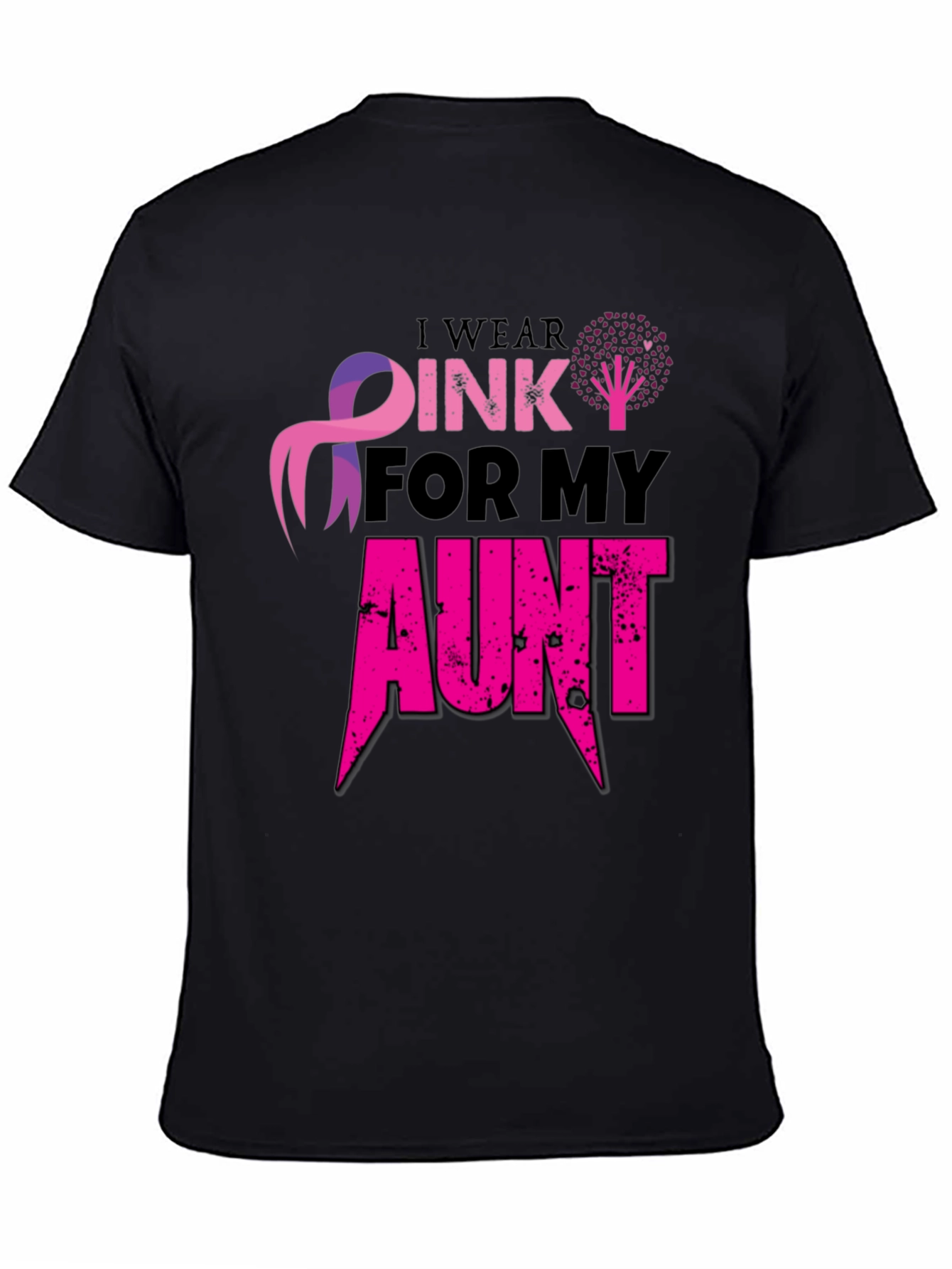 Pink Ribbon Aunt Cancer Awareness T-Shirt