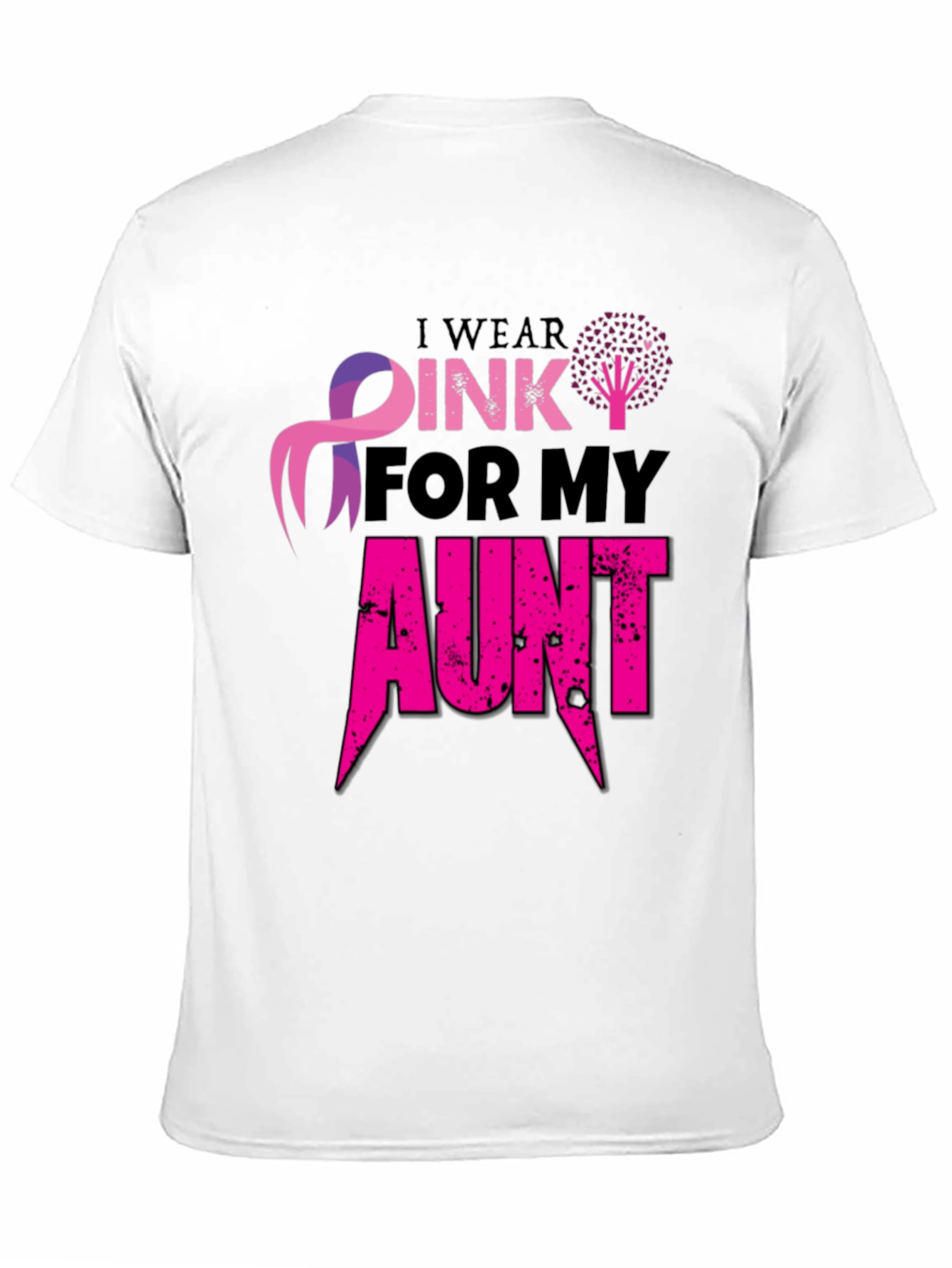 Pink Ribbon Aunt Cancer Awareness T-Shirt