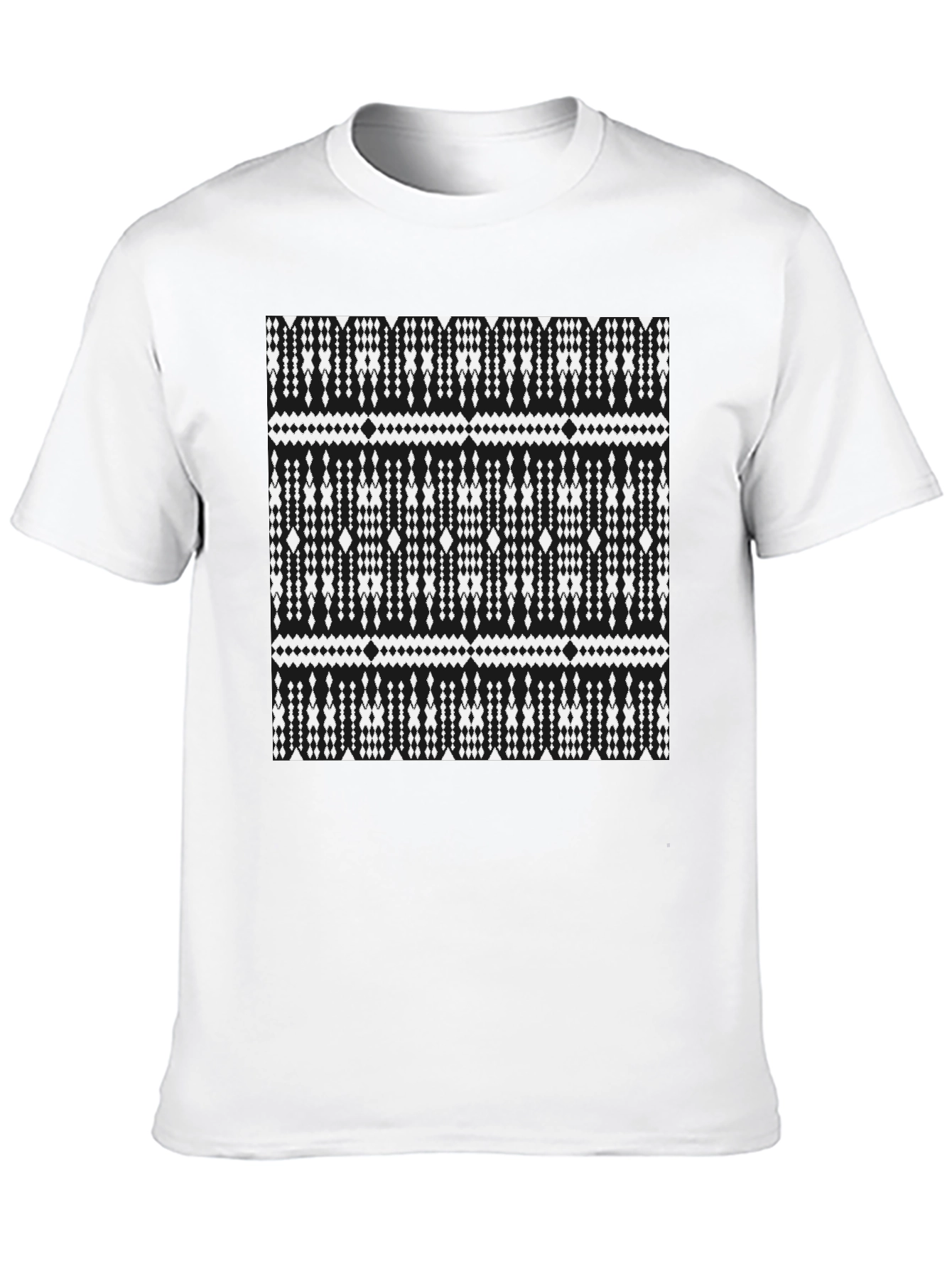 Geometric Print Black T-Shirt
