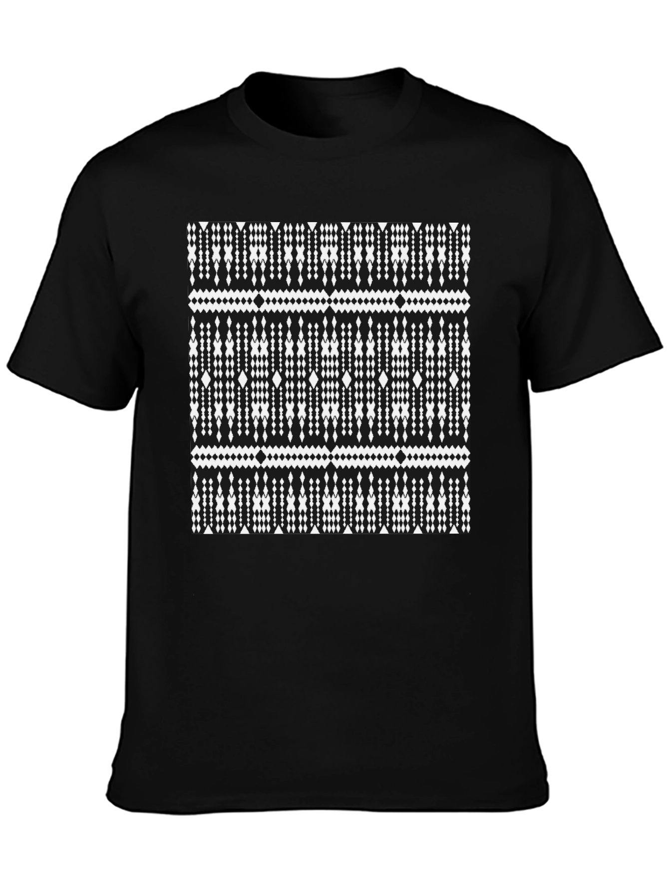 Geometric Print Black T-Shirt