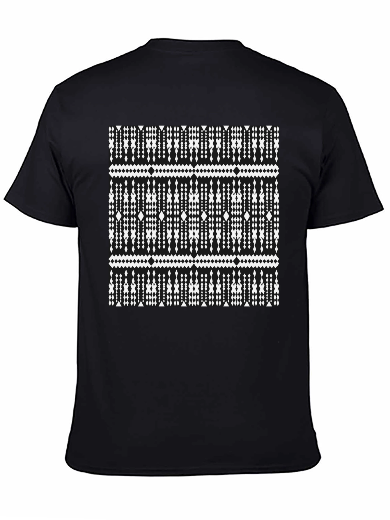 Geometric Print Black T-Shirt