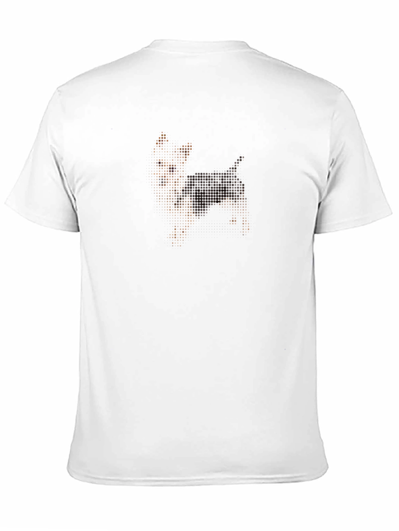 Dog Silhouette Pixel Art Black T-Shirt