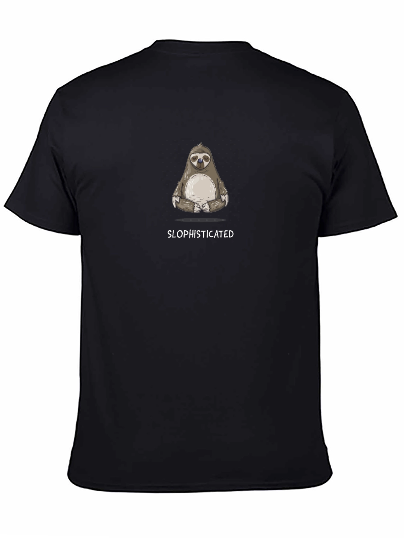 Slophisticated Sloth Graphic Tee - Black