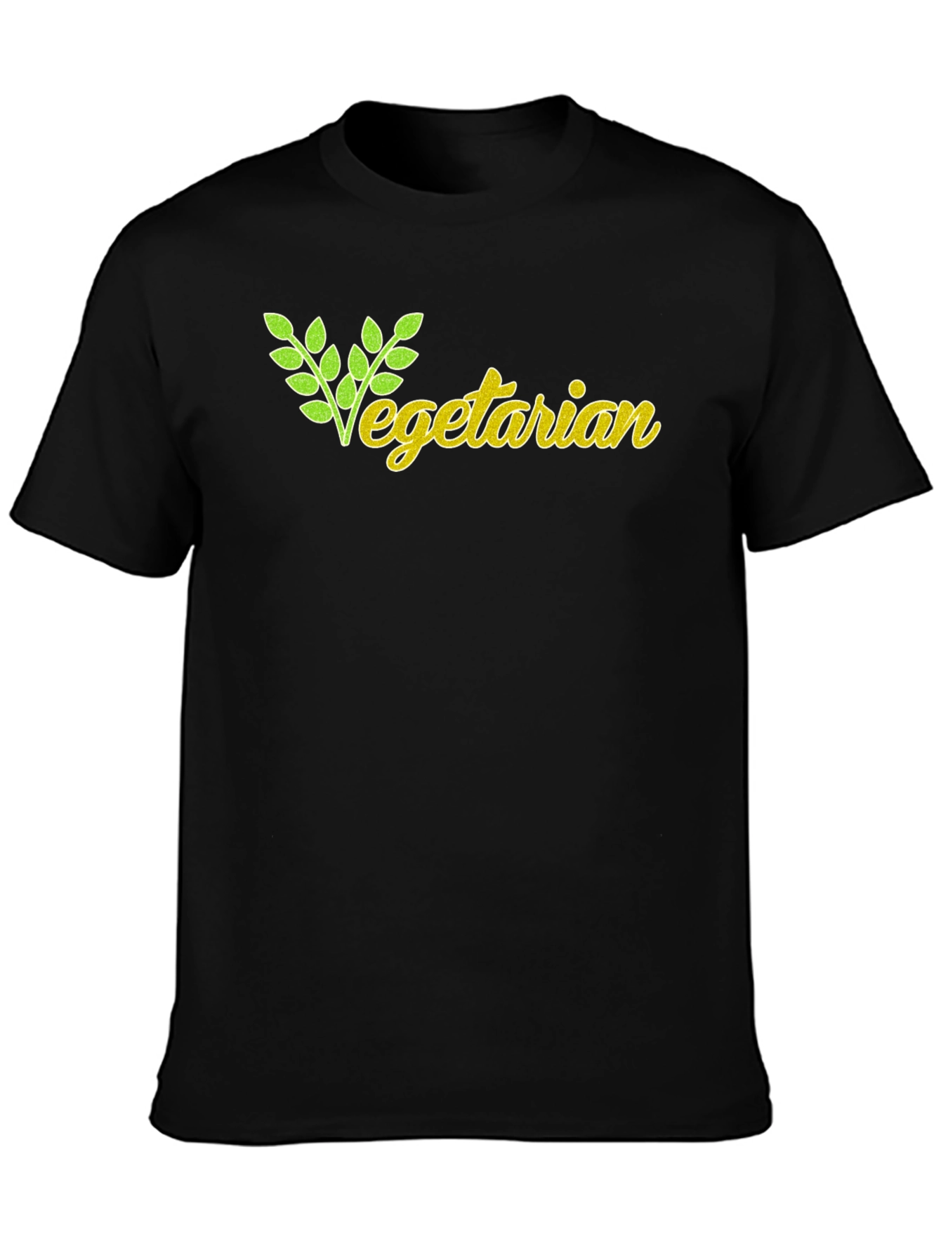 Vegetarian Graphic T-Shirt - Black