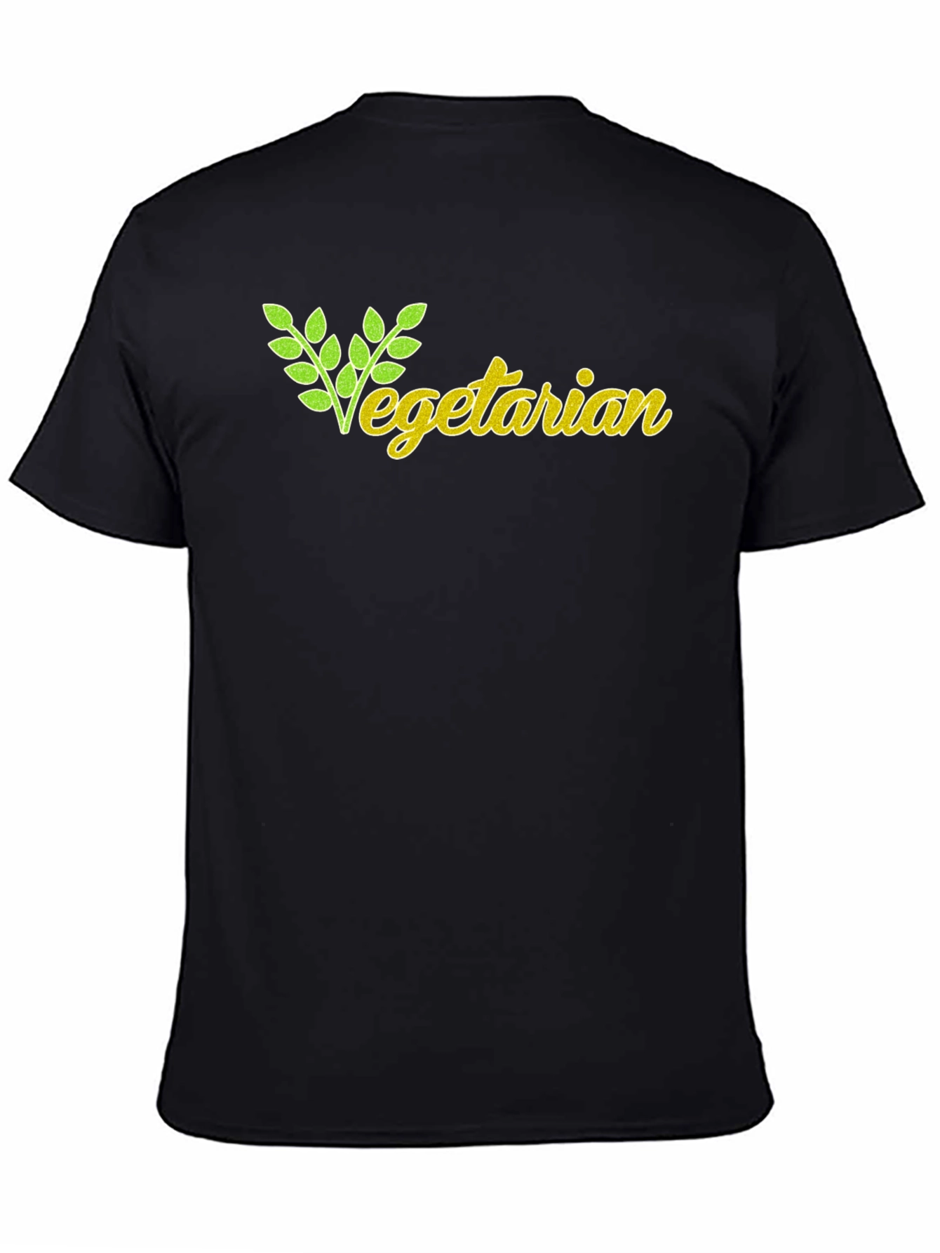 Vegetarian Graphic T-Shirt - Black