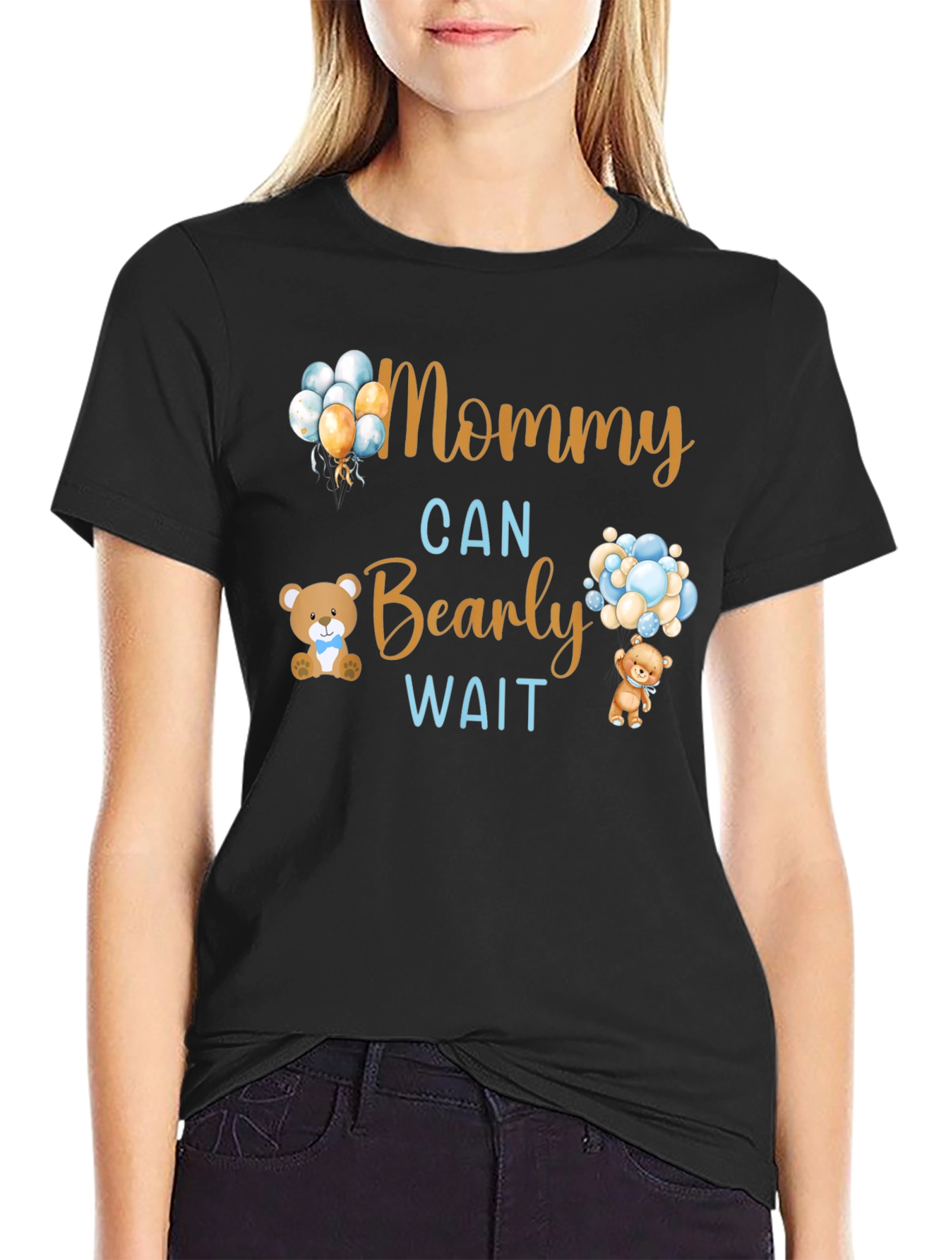 Mommy Can Bearly Wait Baby Shower Tee