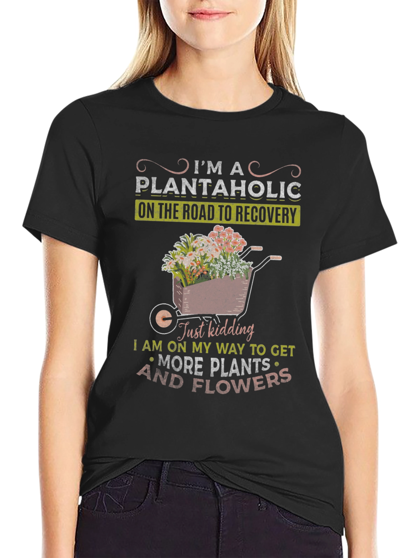 Plantaholic Graphic T-Shirt - Gardening Humor Tee
