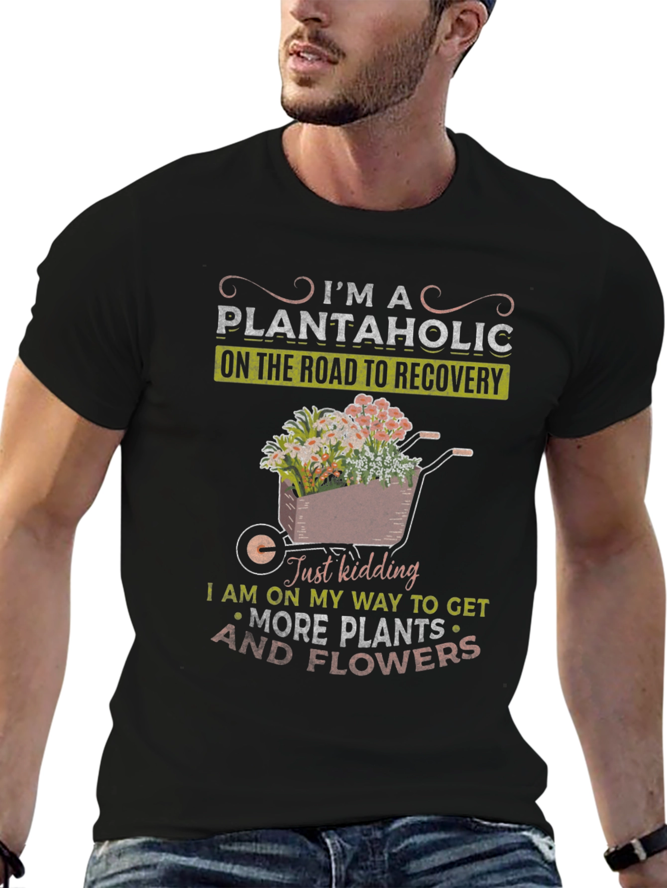 Plantaholic Graphic T-Shirt - Gardening Humor Tee