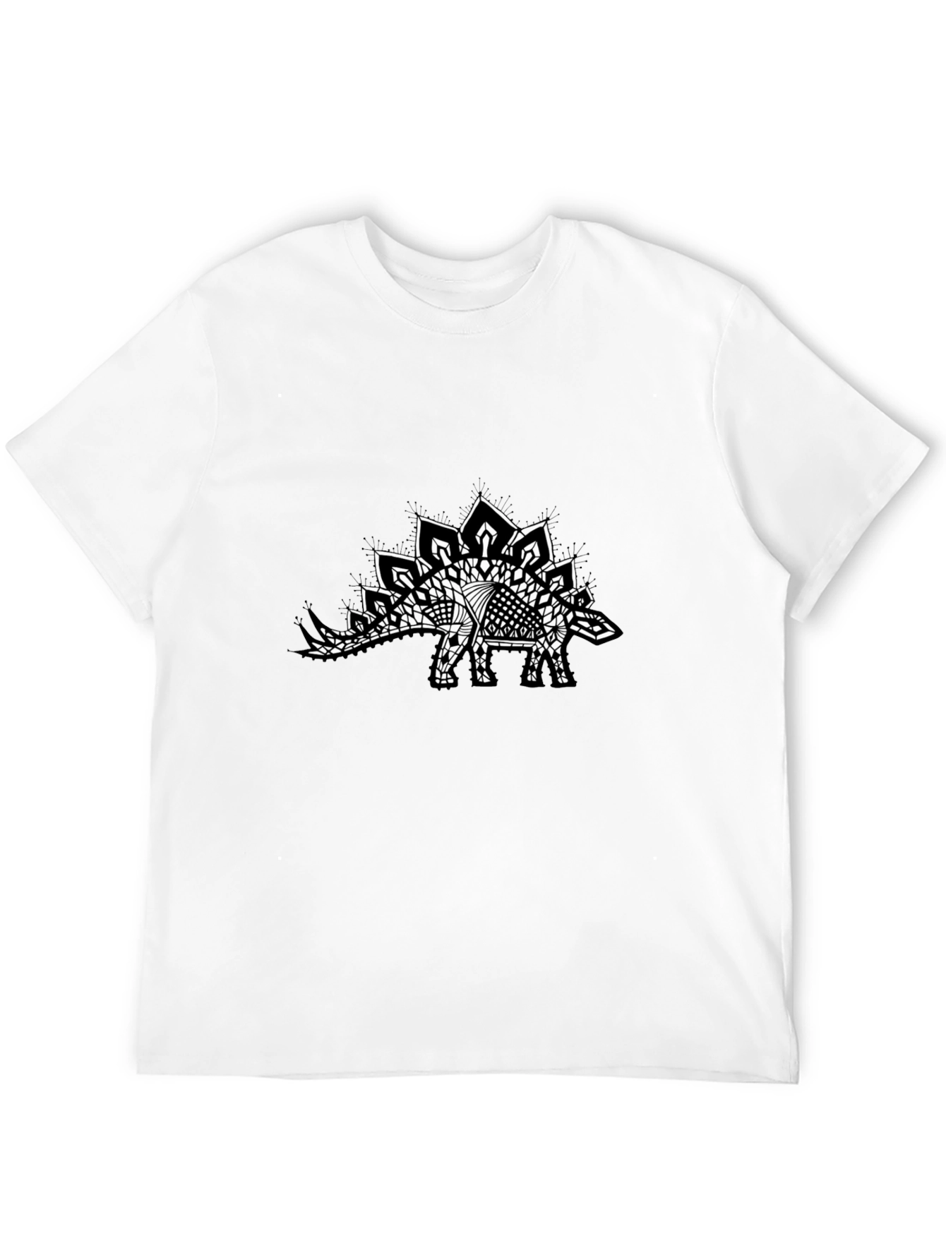 Stegosaurus Mandala Black Tee