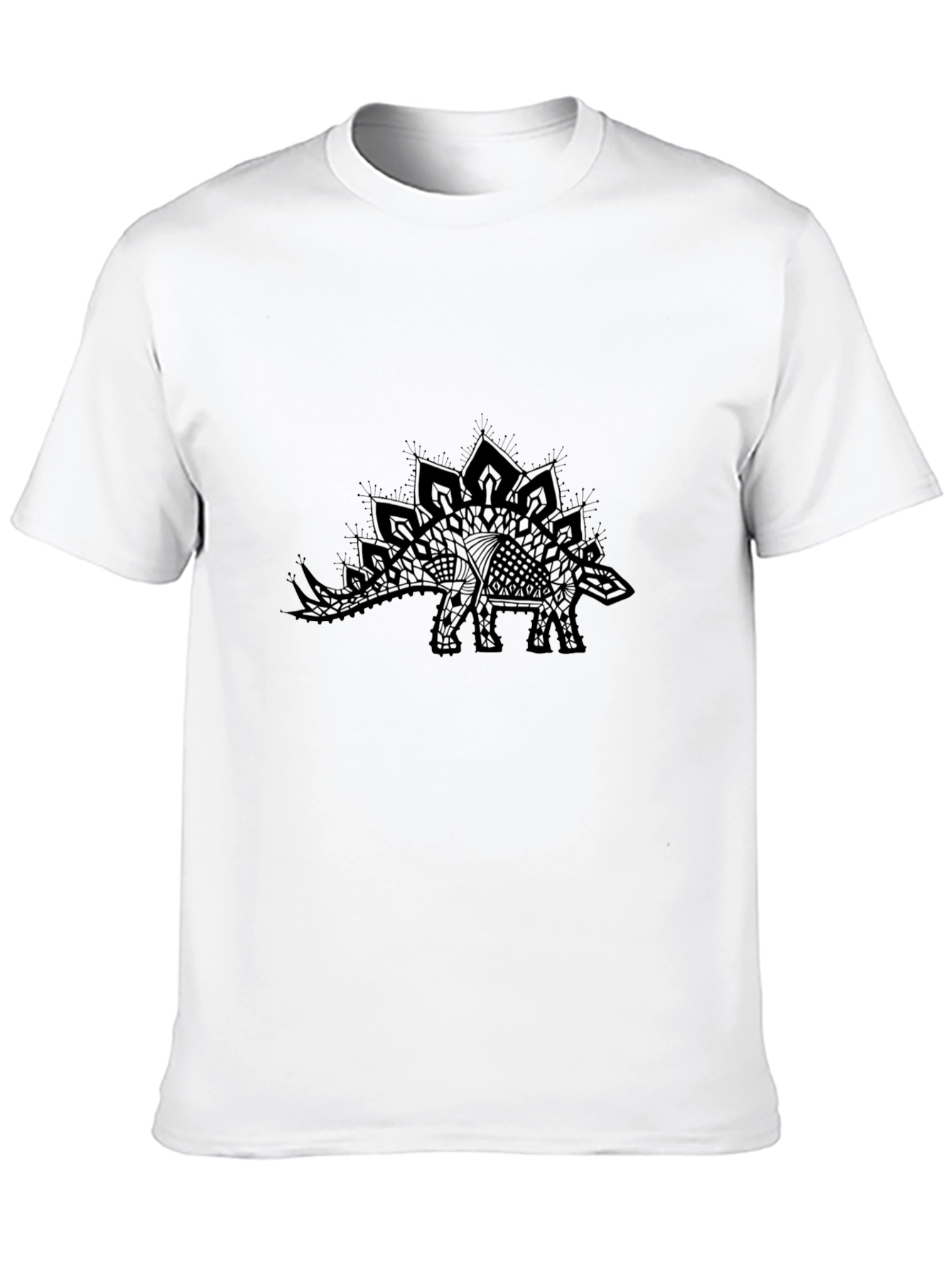 Stegosaurus Mandala Black Tee