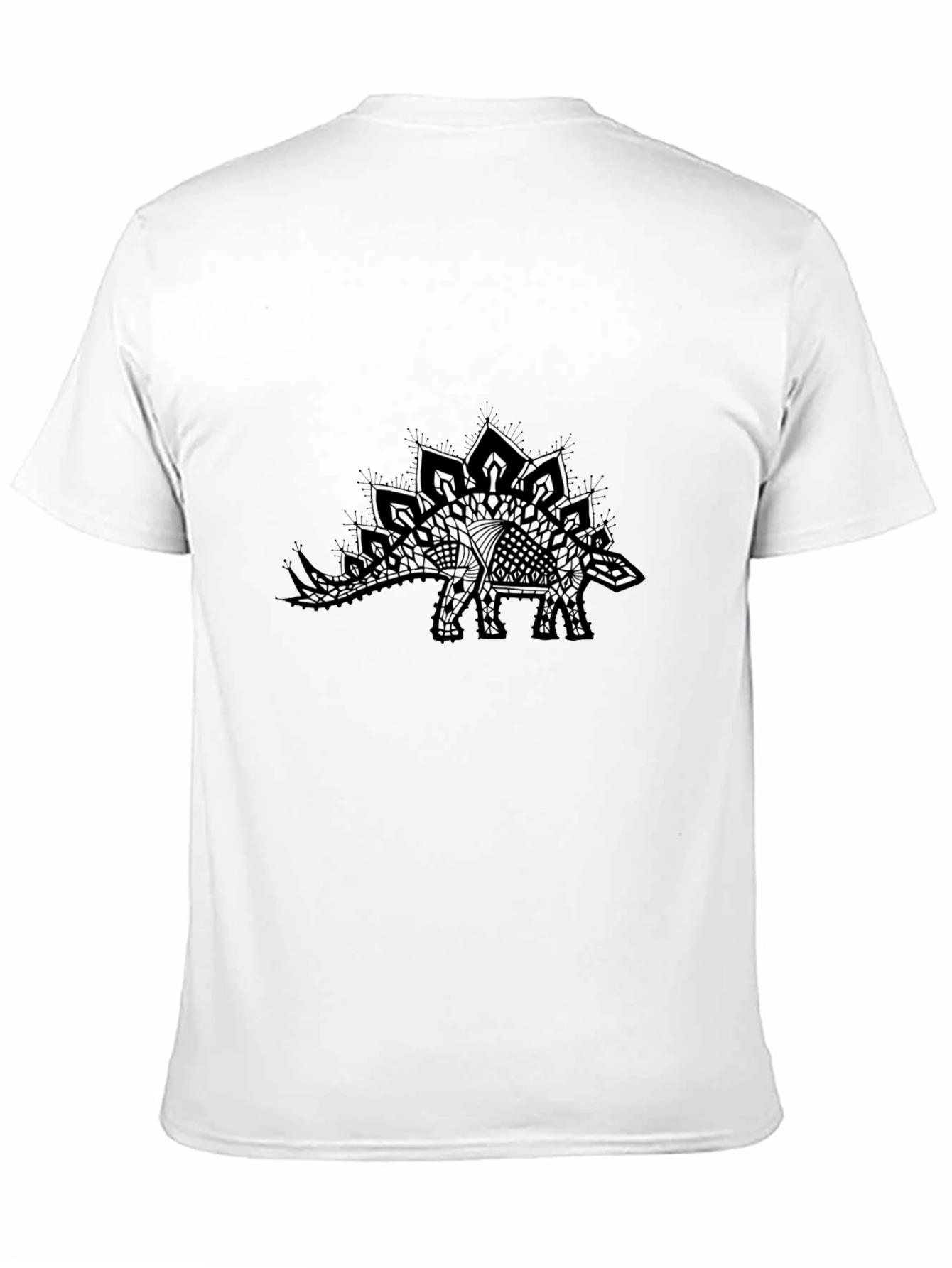 Stegosaurus Mandala Black Tee