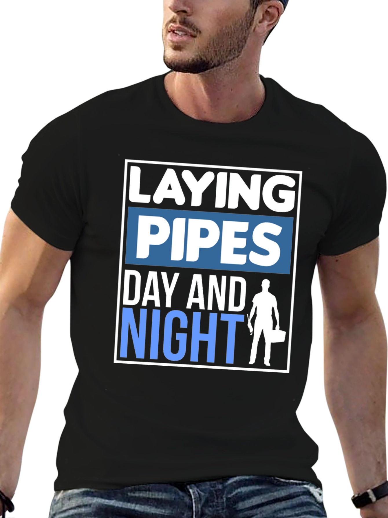 Laying Pipes Day and Night T-Shirt