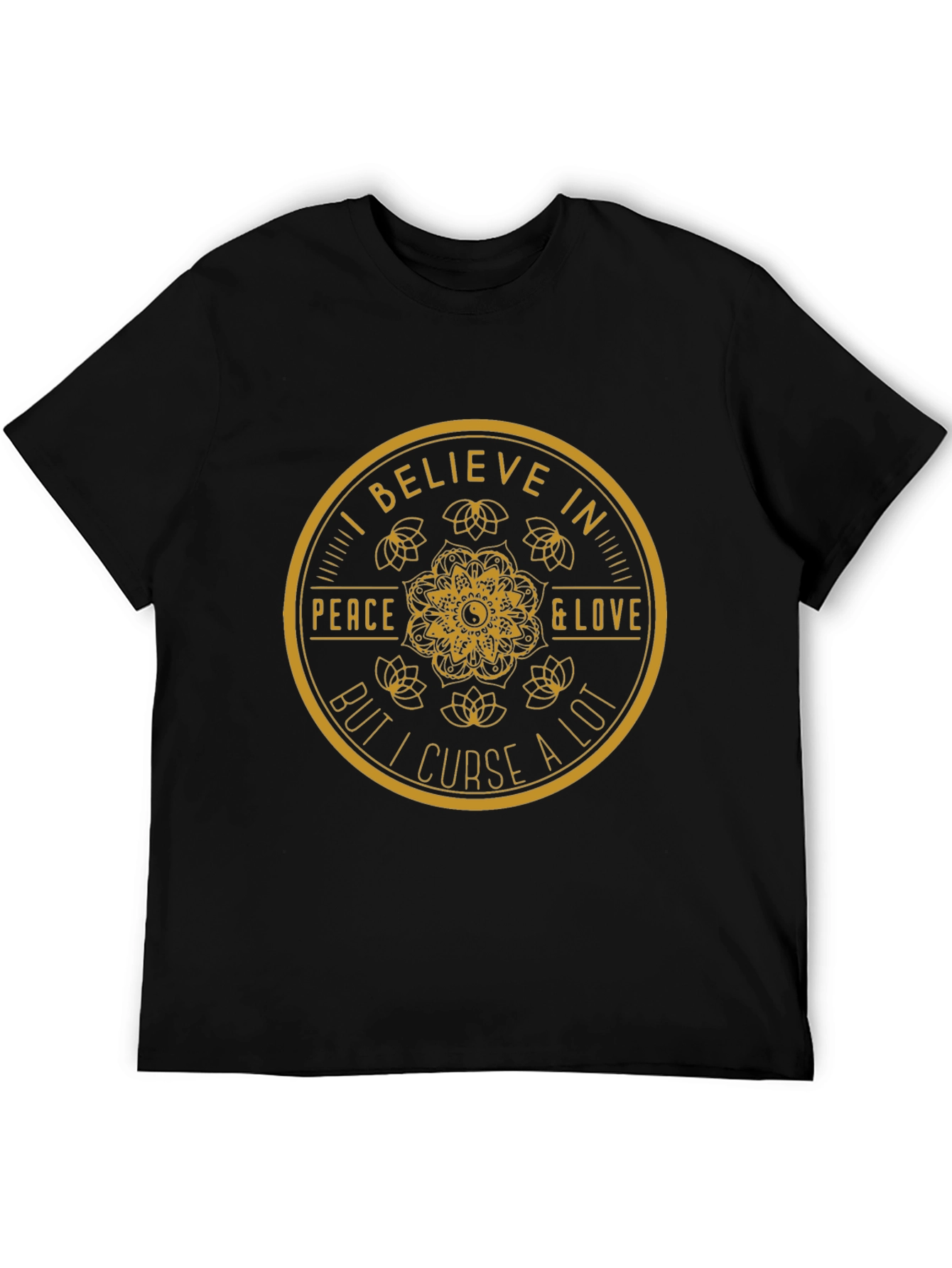 I Believe in Peace & Love Black T-Shirt