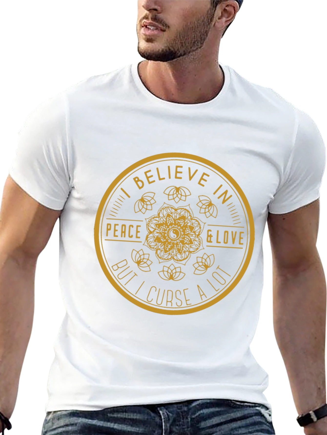 I Believe in Peace & Love Black T-Shirt