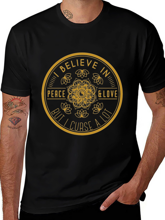I Believe in Peace & Love Black T-Shirt