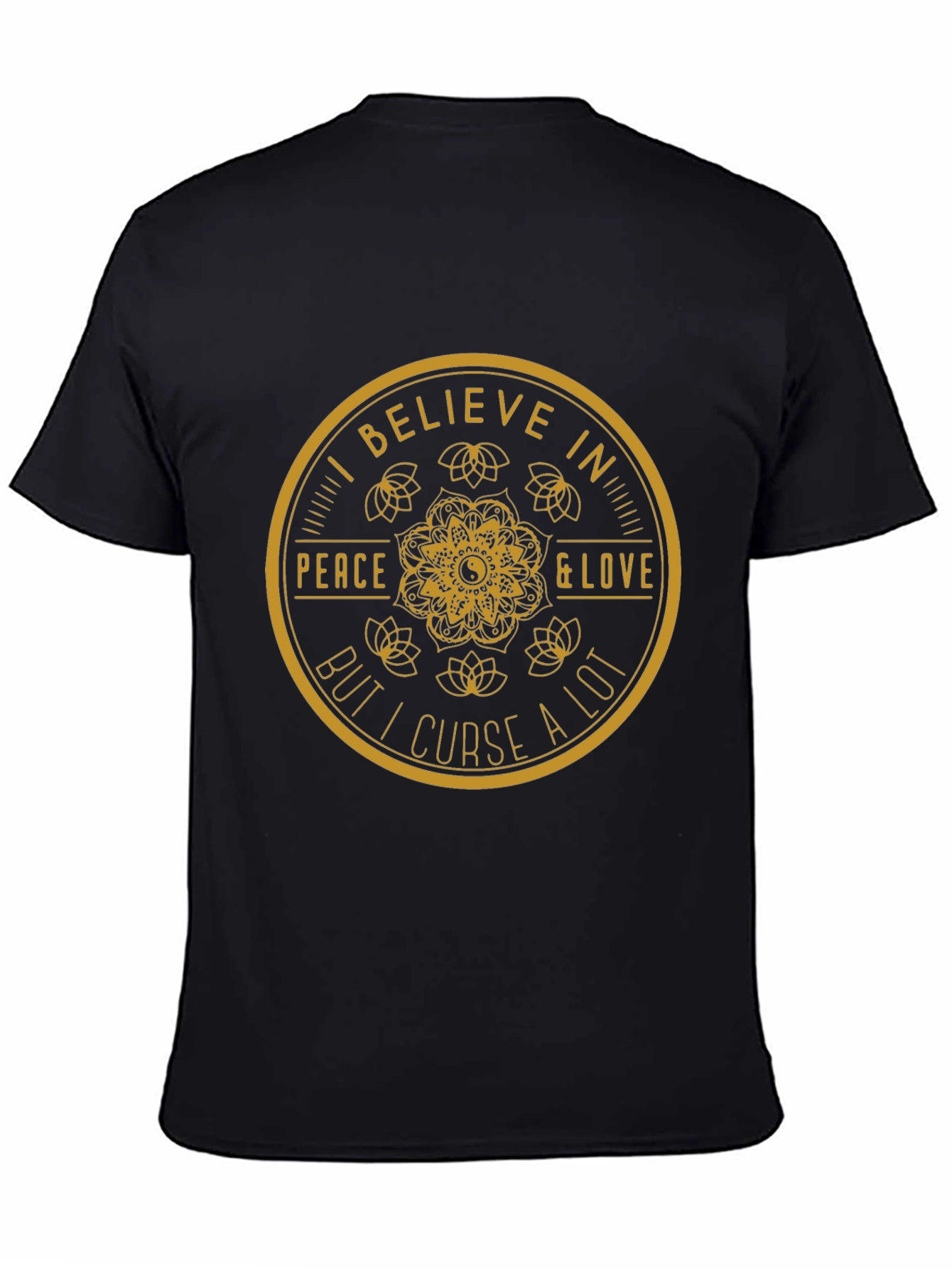 I Believe in Peace & Love Black T-Shirt