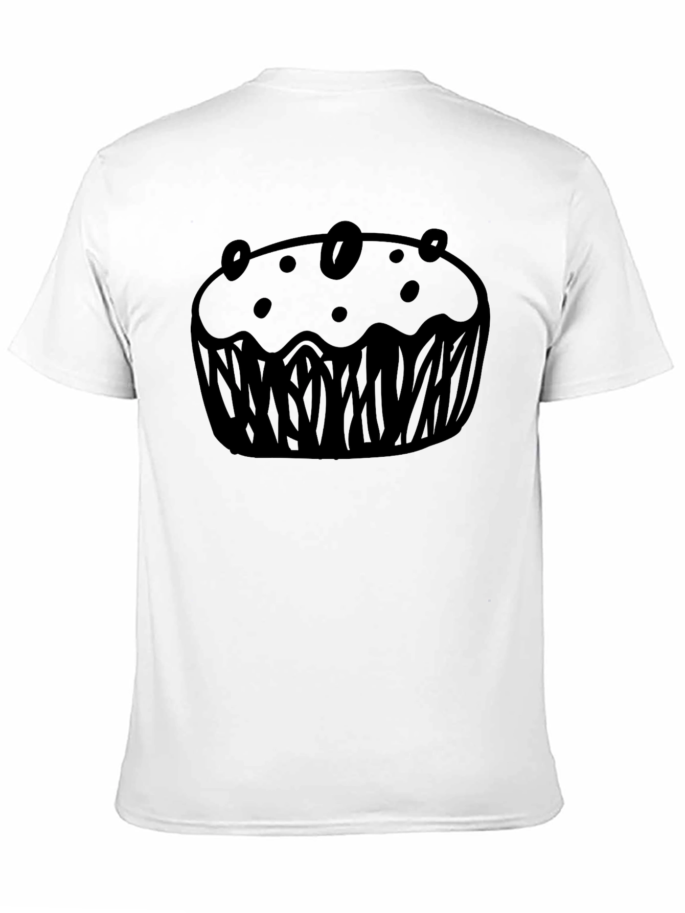 Muffin Graphic Black T-Shirt Casual Wear