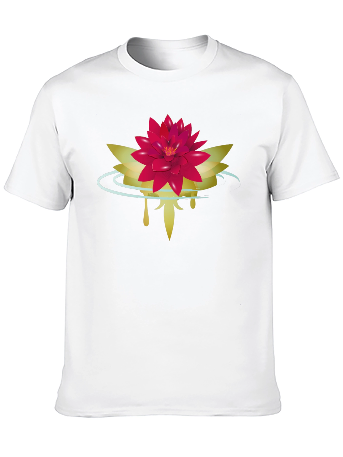 Lotus Blossom Graphic Tee - Mens Black T-Shirt
