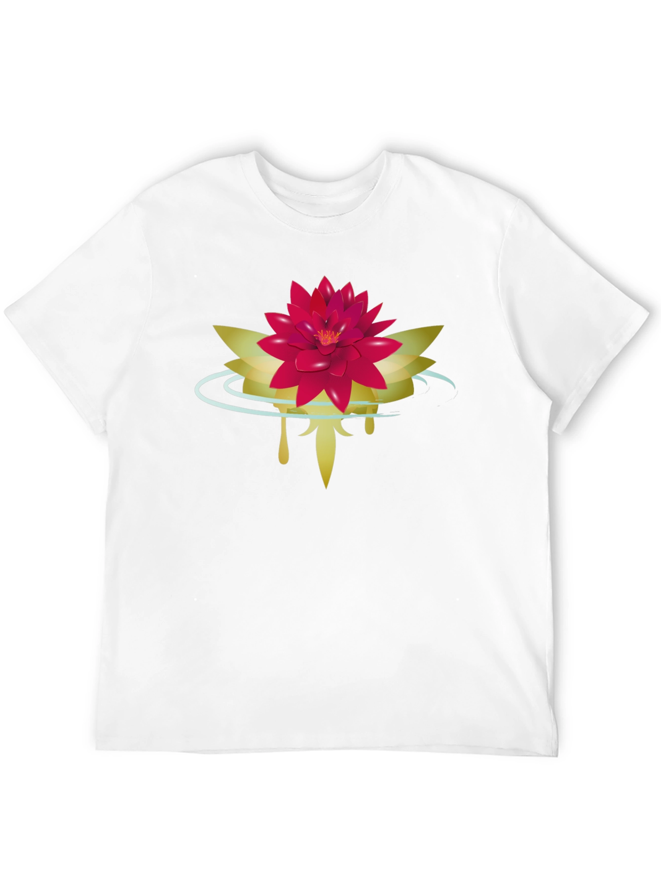 Lotus Blossom Graphic Tee - Mens Black T-Shirt
