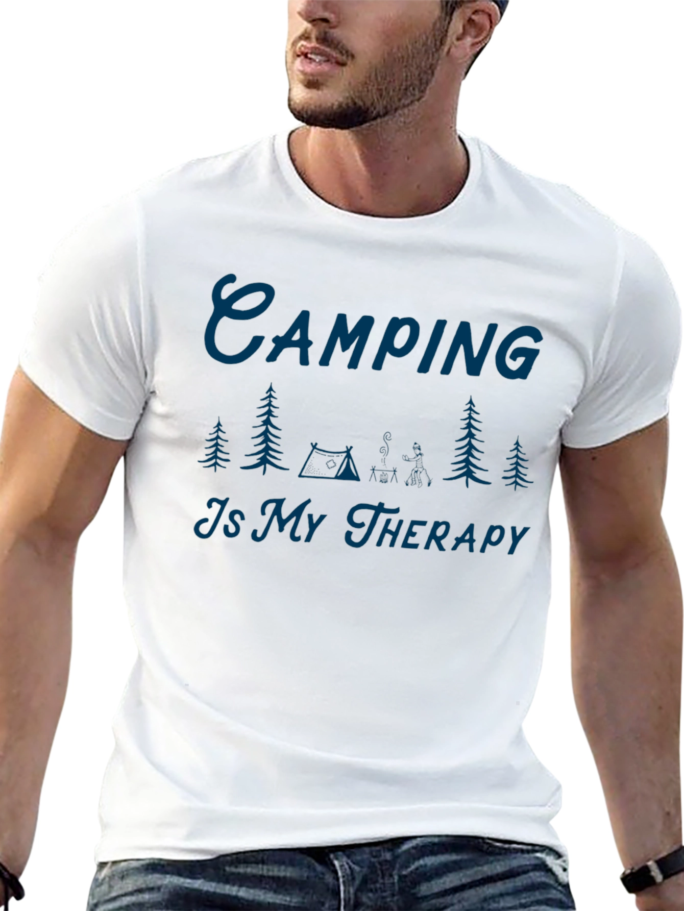 Camping Is My Therapy Graphic T-Shirt