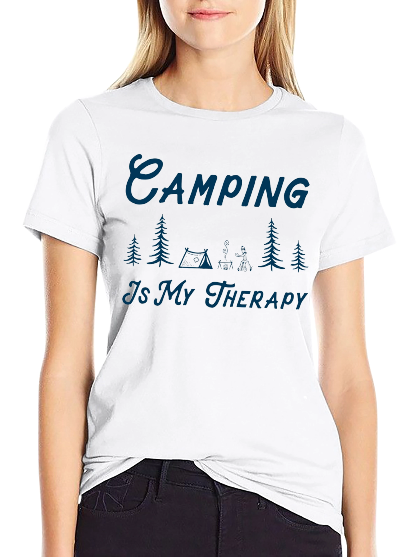 Camping Is My Therapy Graphic T-Shirt