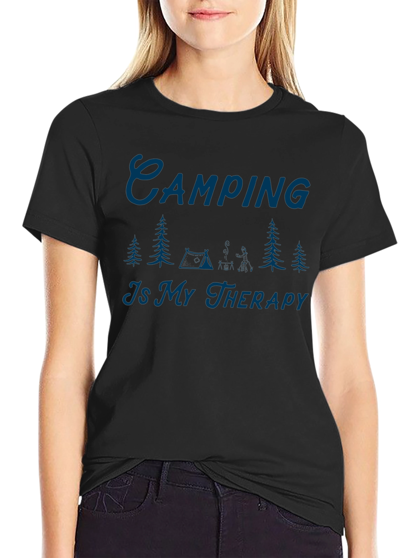 Camping Is My Therapy Graphic T-Shirt