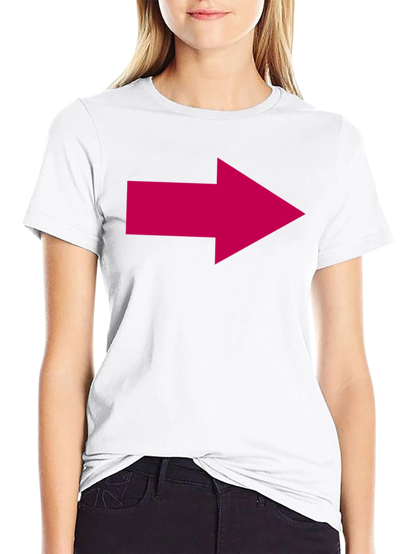Right Arrow Graphic Tee - Black Cotton