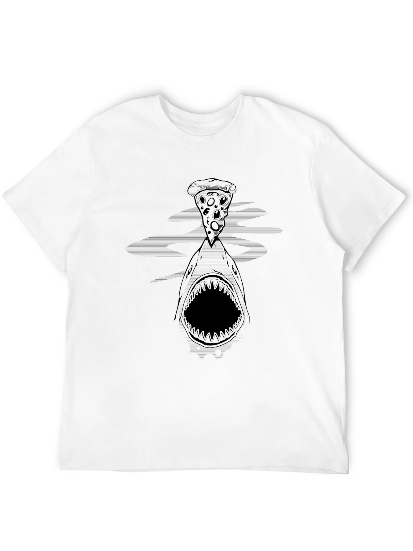 Shark Pizza Graphic Tee - Black T-Shirt