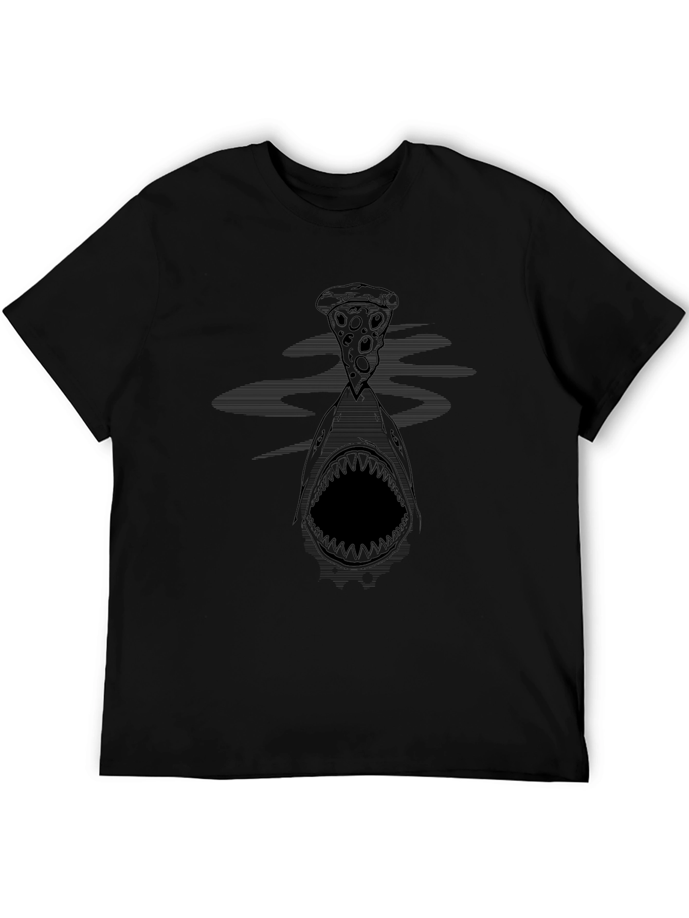 Shark Pizza Graphic Tee - Black T-Shirt