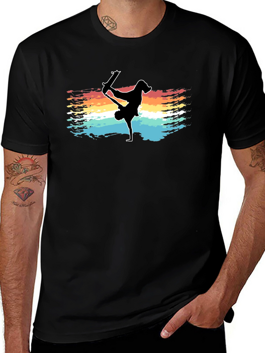 Skater Silhouette Tee - Vintage Style Skateboarding Graphic